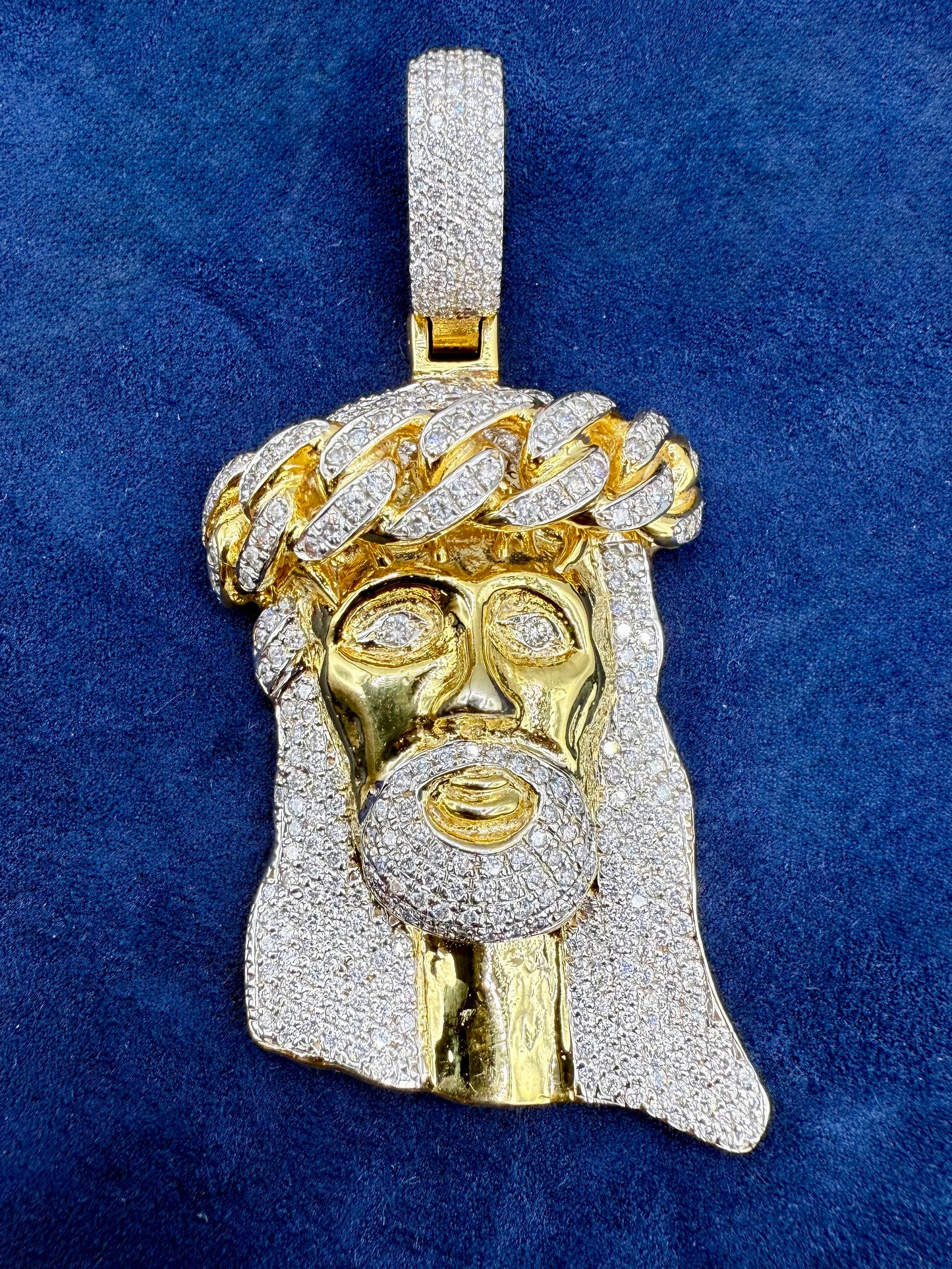 14k Cuban Style Jesus Piece