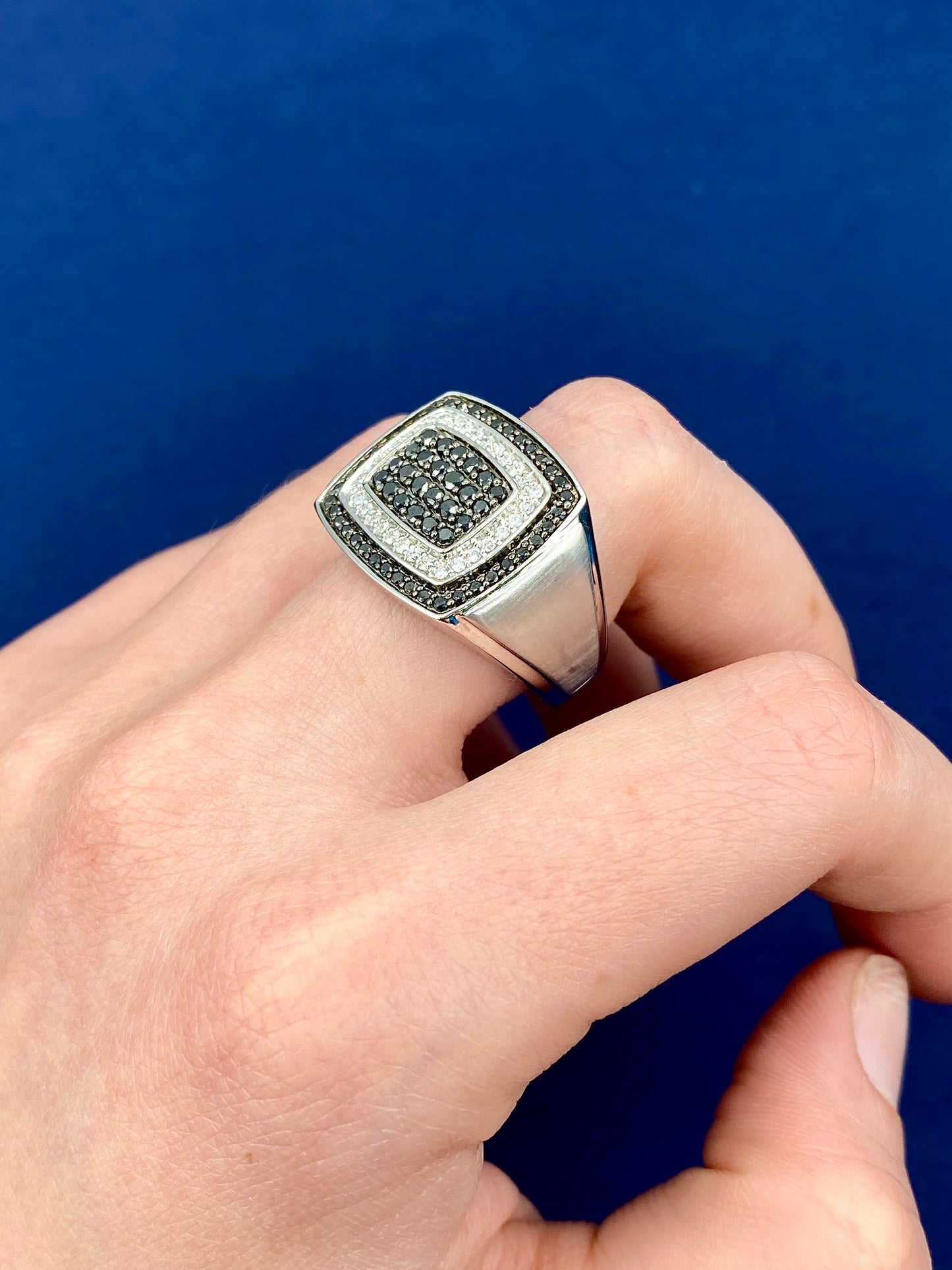 10k Black Diamond Layer Ring