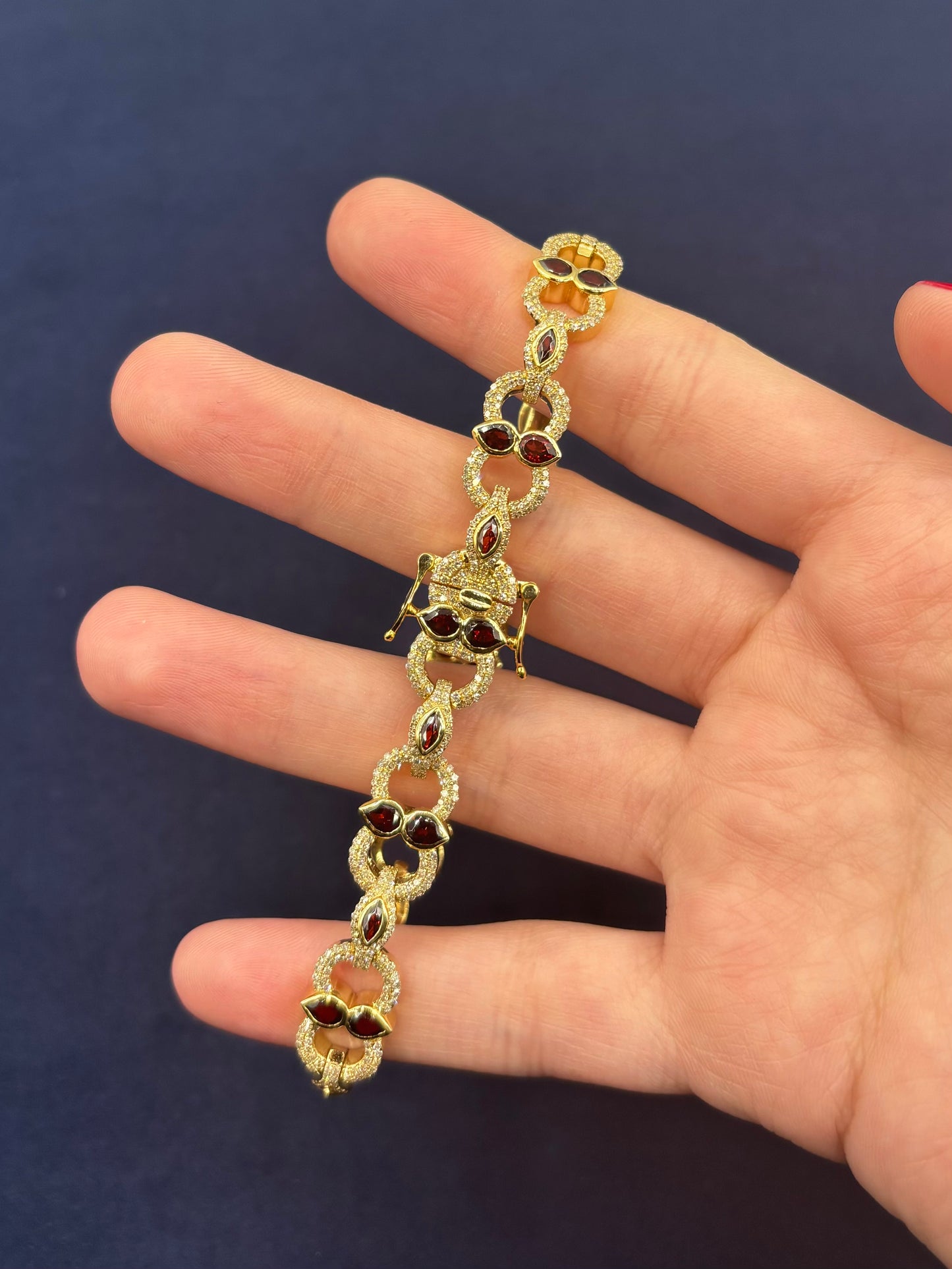 10K “Crimson Radiance” Bracelet