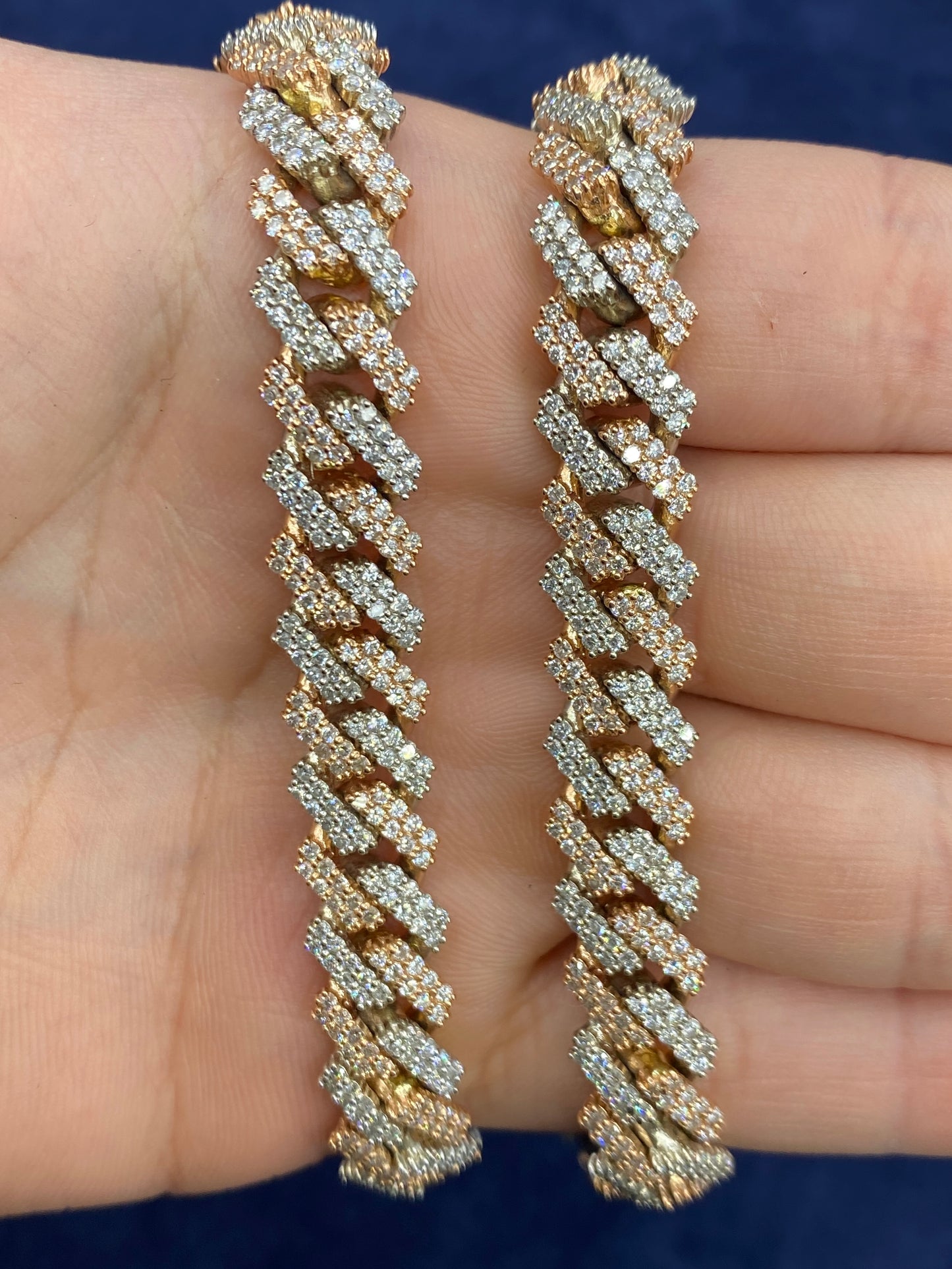 14k Two-Tone Jumbo Diamond Cuban Chain 10.5mm
