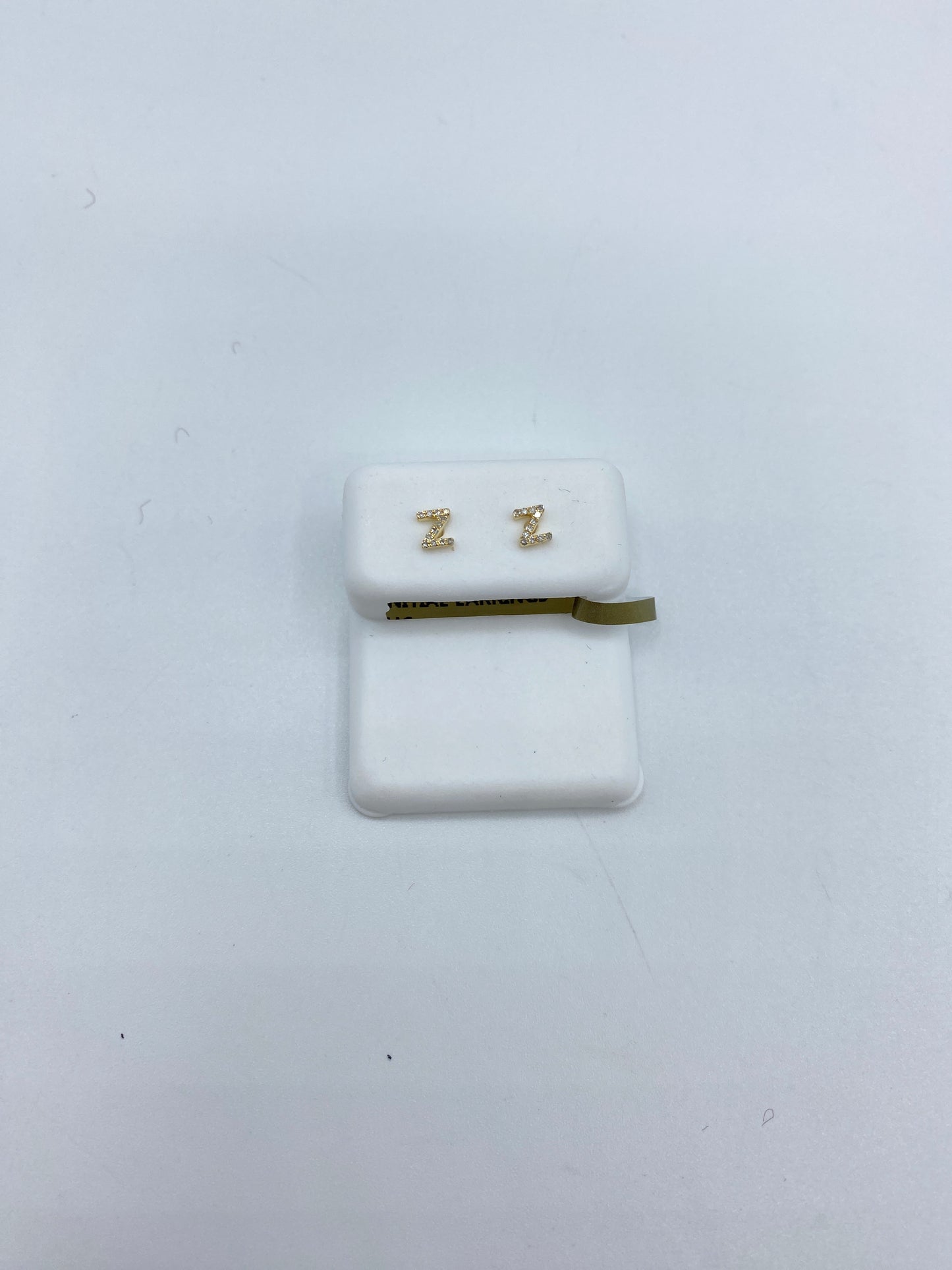 10K Initial Diamond Earrings A-Z