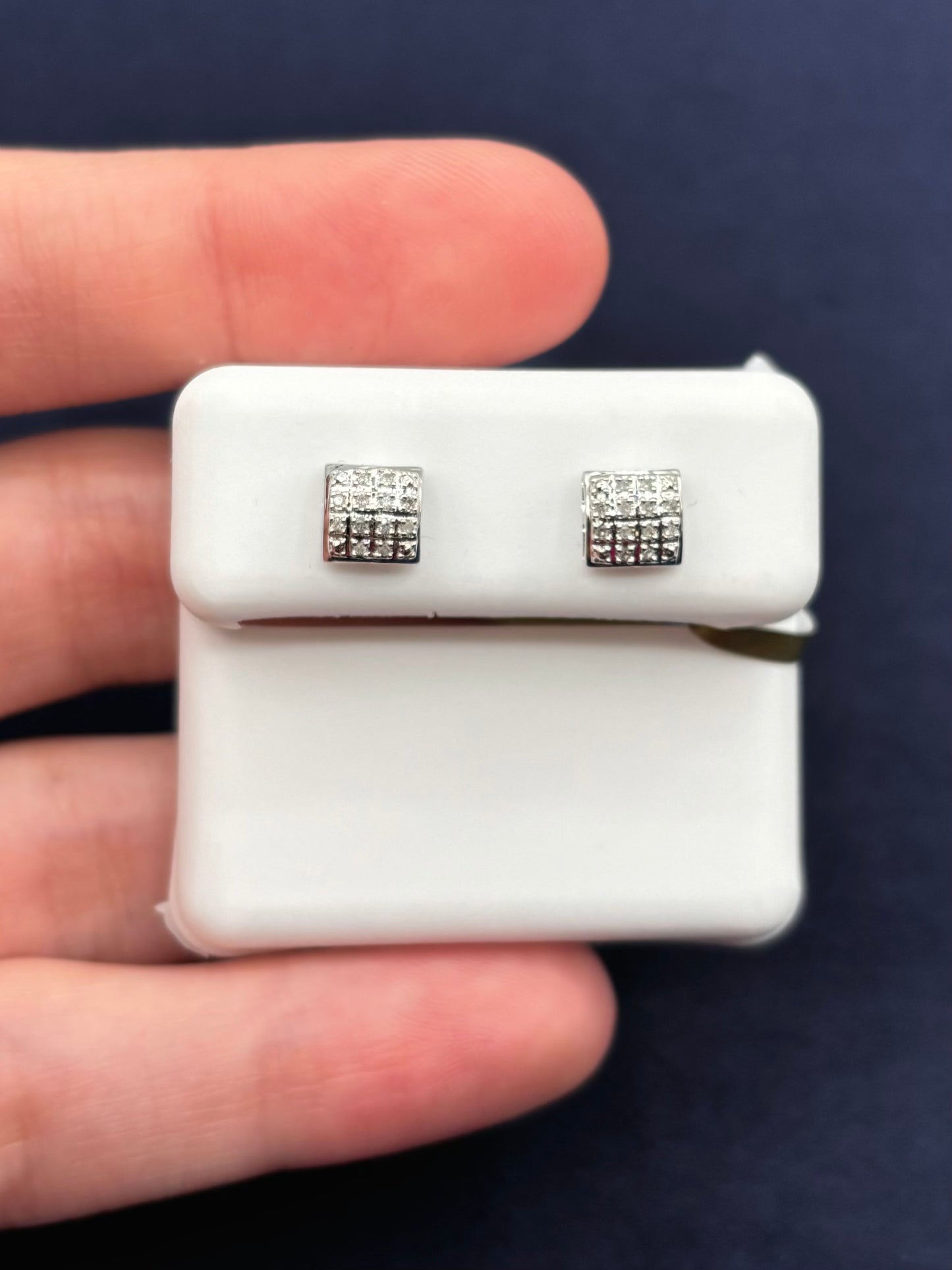 10K Square Coordinate Earrings