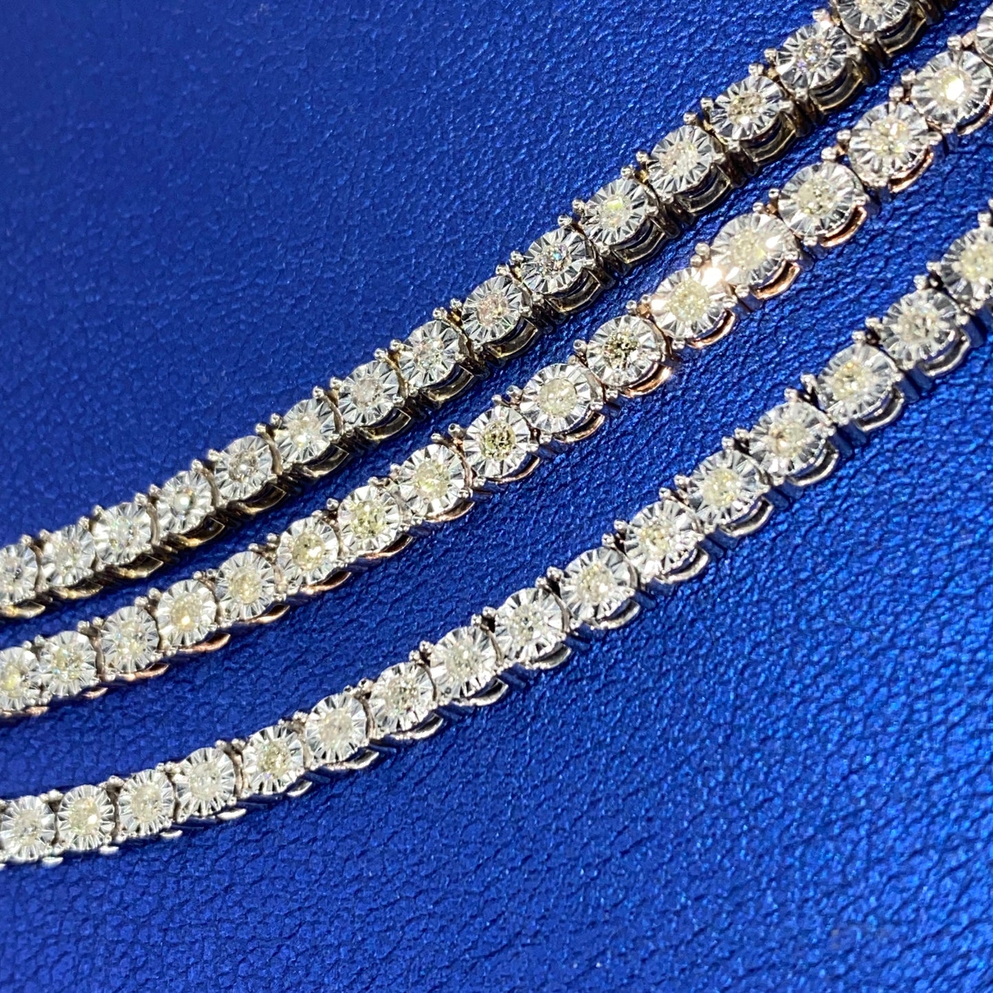 10K 3.5MM Diamond Tennis Chain Necklace