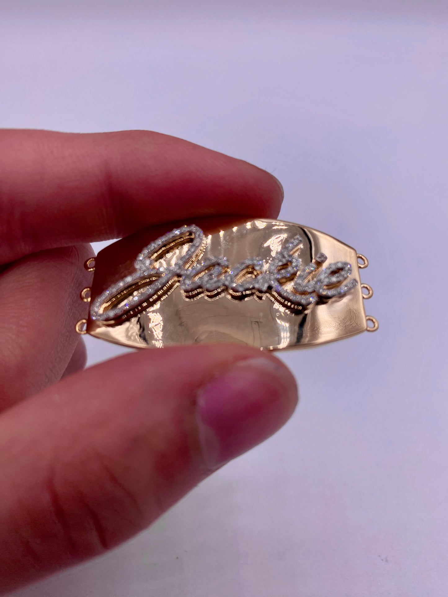 14k Custom Bracelet Plate