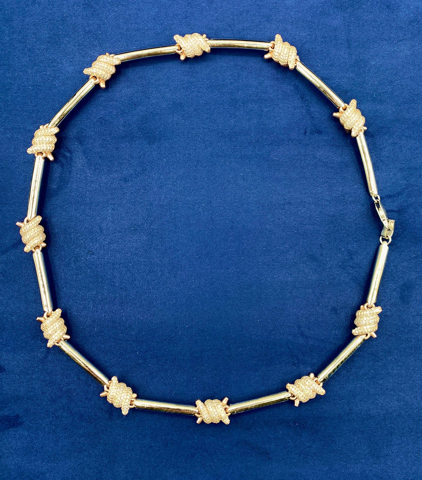14k Barbed Wire Stations Necklace