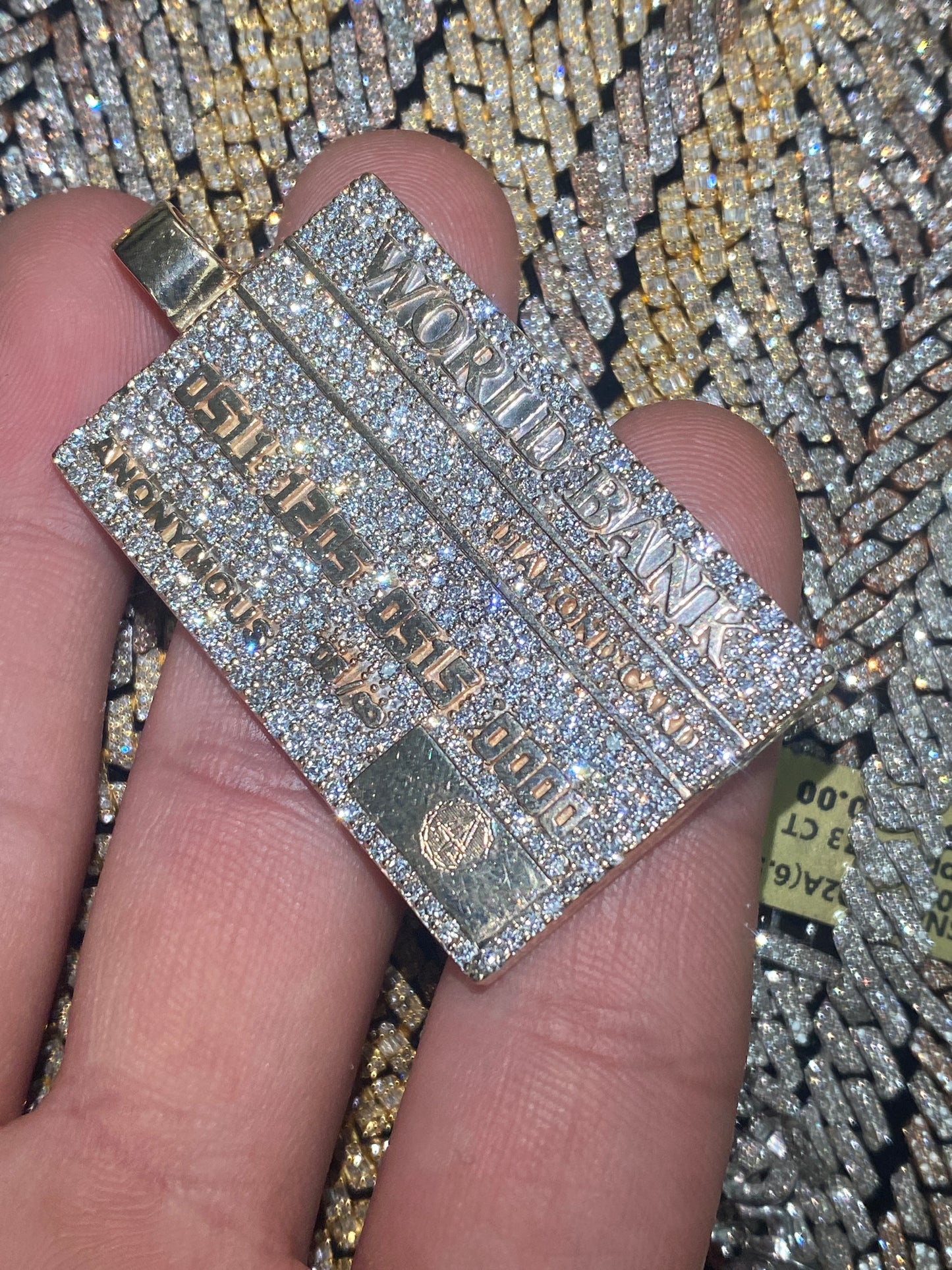 14k World Bank Credit Card Pendant