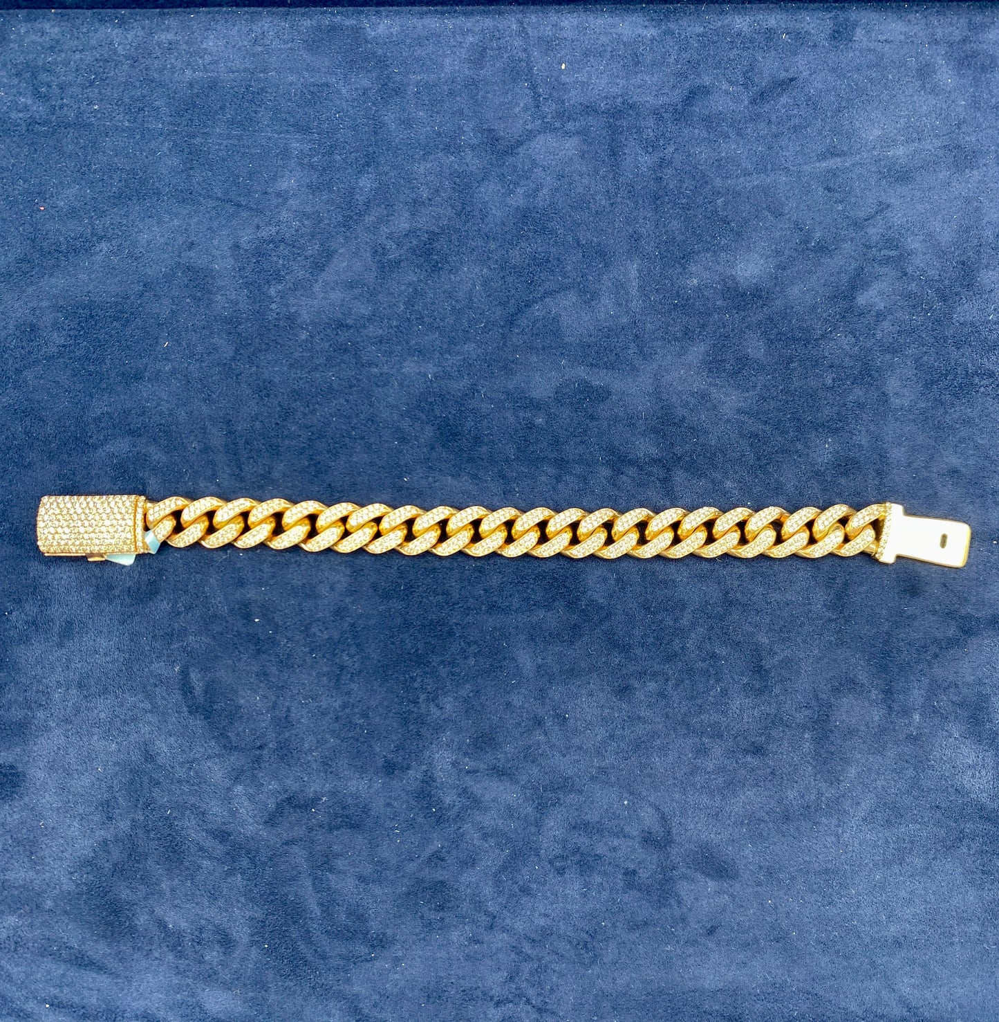 14K Rose Gold & Diamonds Cuban Link 11.9mm