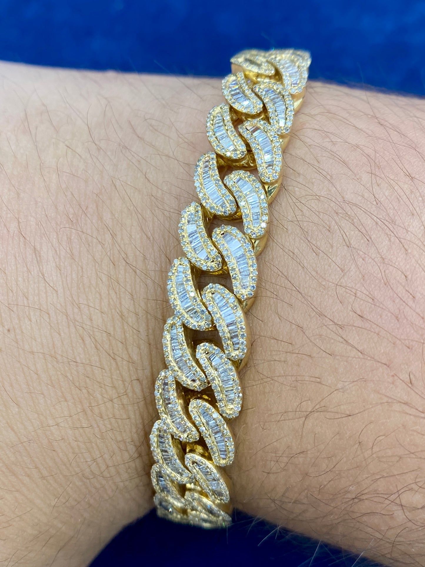 10K Gold and Diamonds Cuban Link 10mm