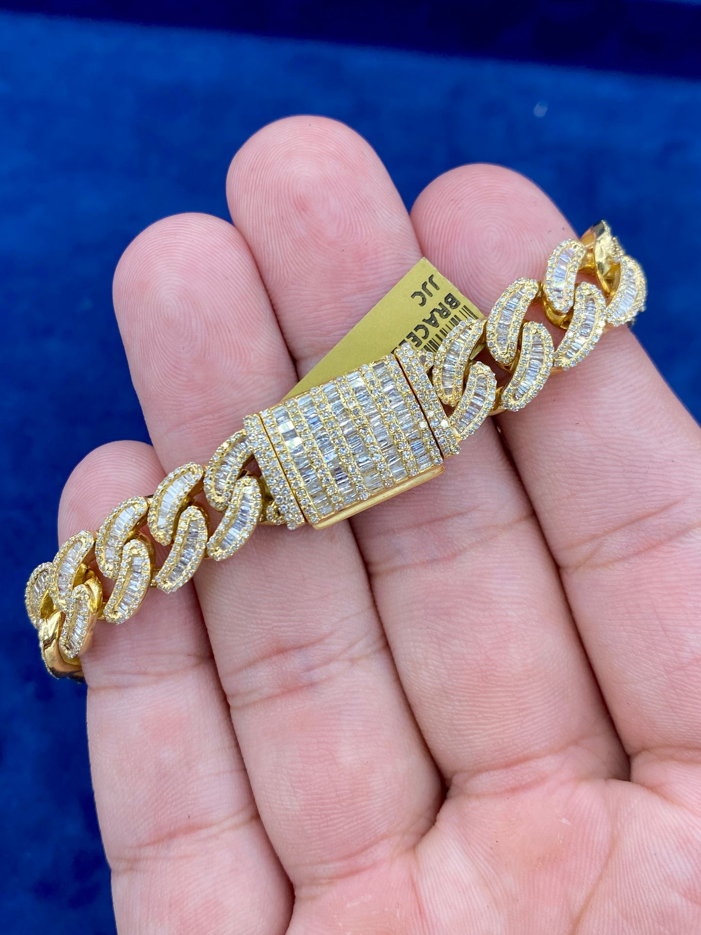 10K Gold and Diamonds Cuban Link 10mm