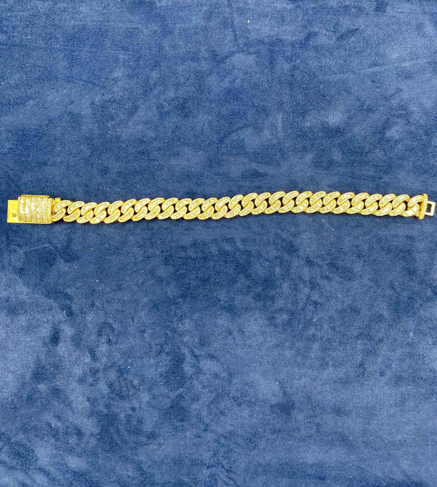 10K Gold and Diamonds Cuban Link 10mm