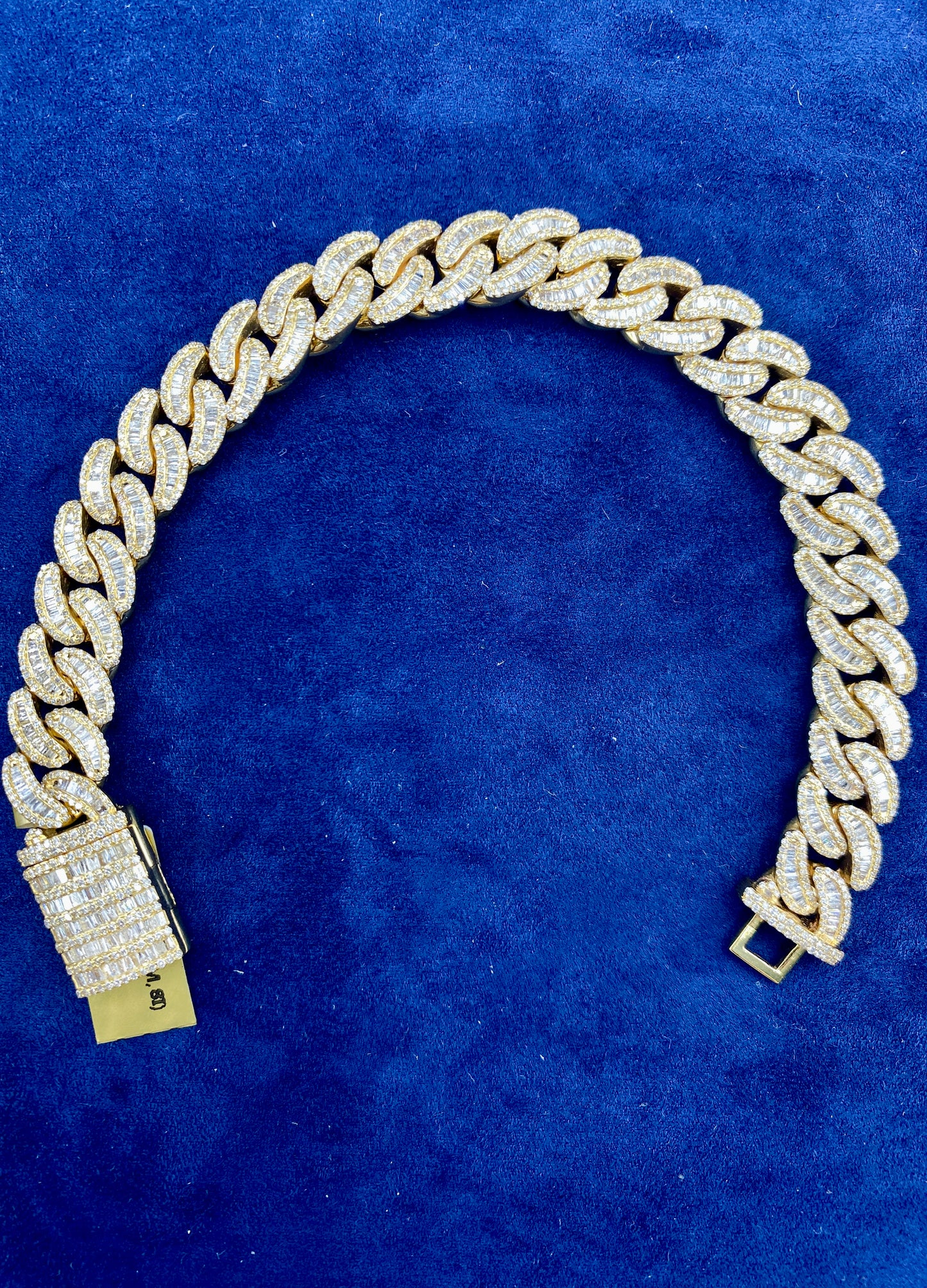 10K Gold and Diamonds Cuban Link 10mm