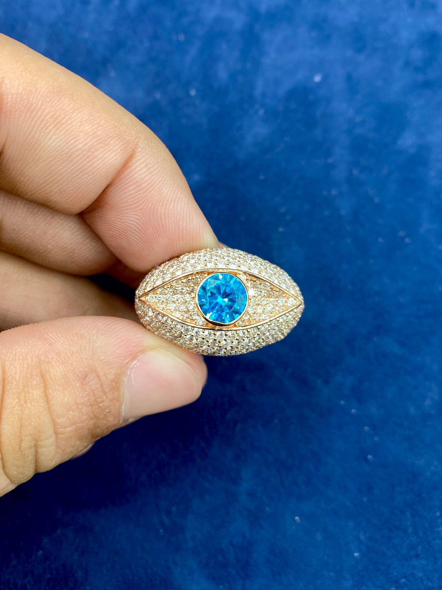 10k Lab Evil Eye Ring