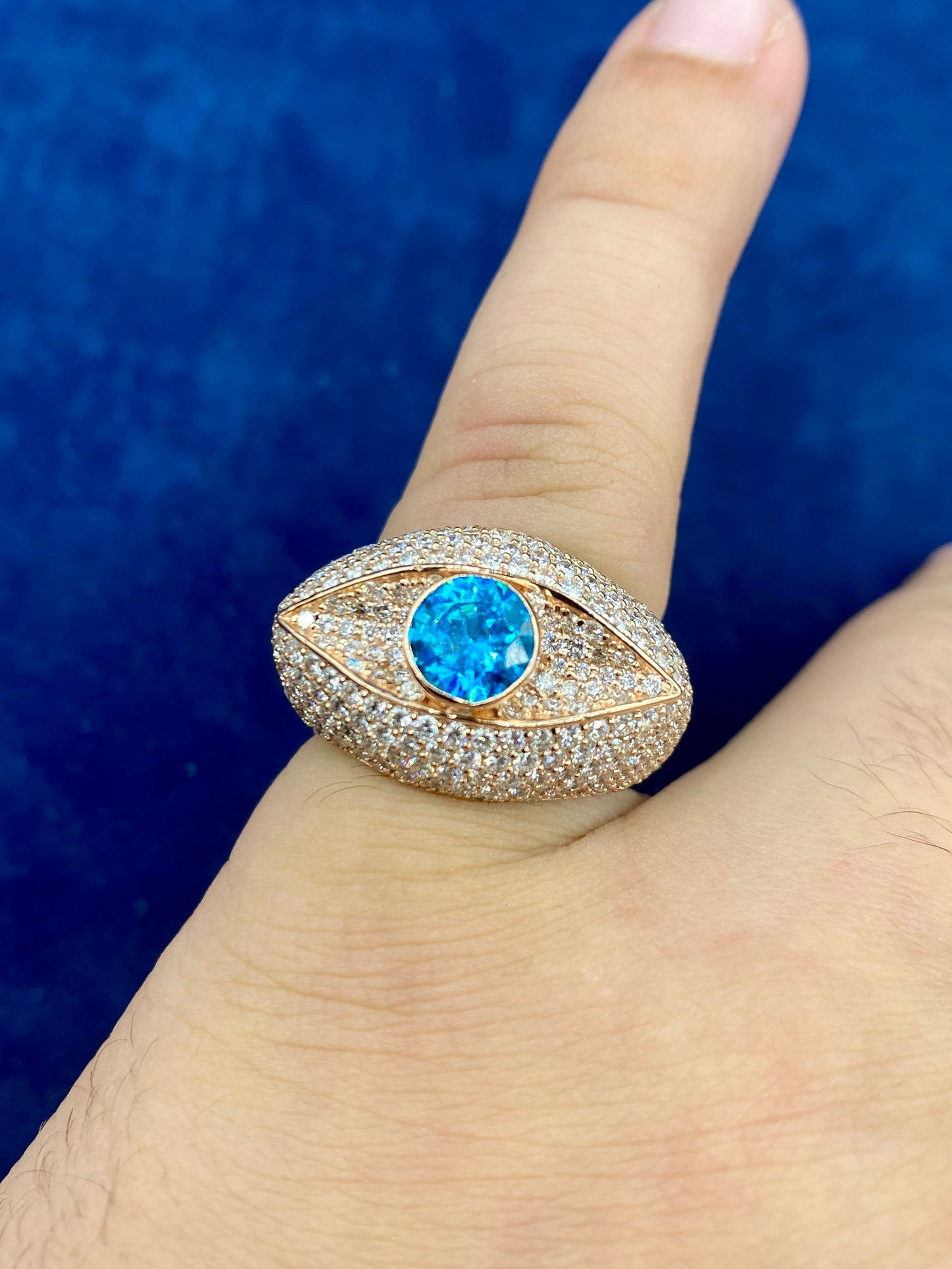 10k Lab Evil Eye Ring