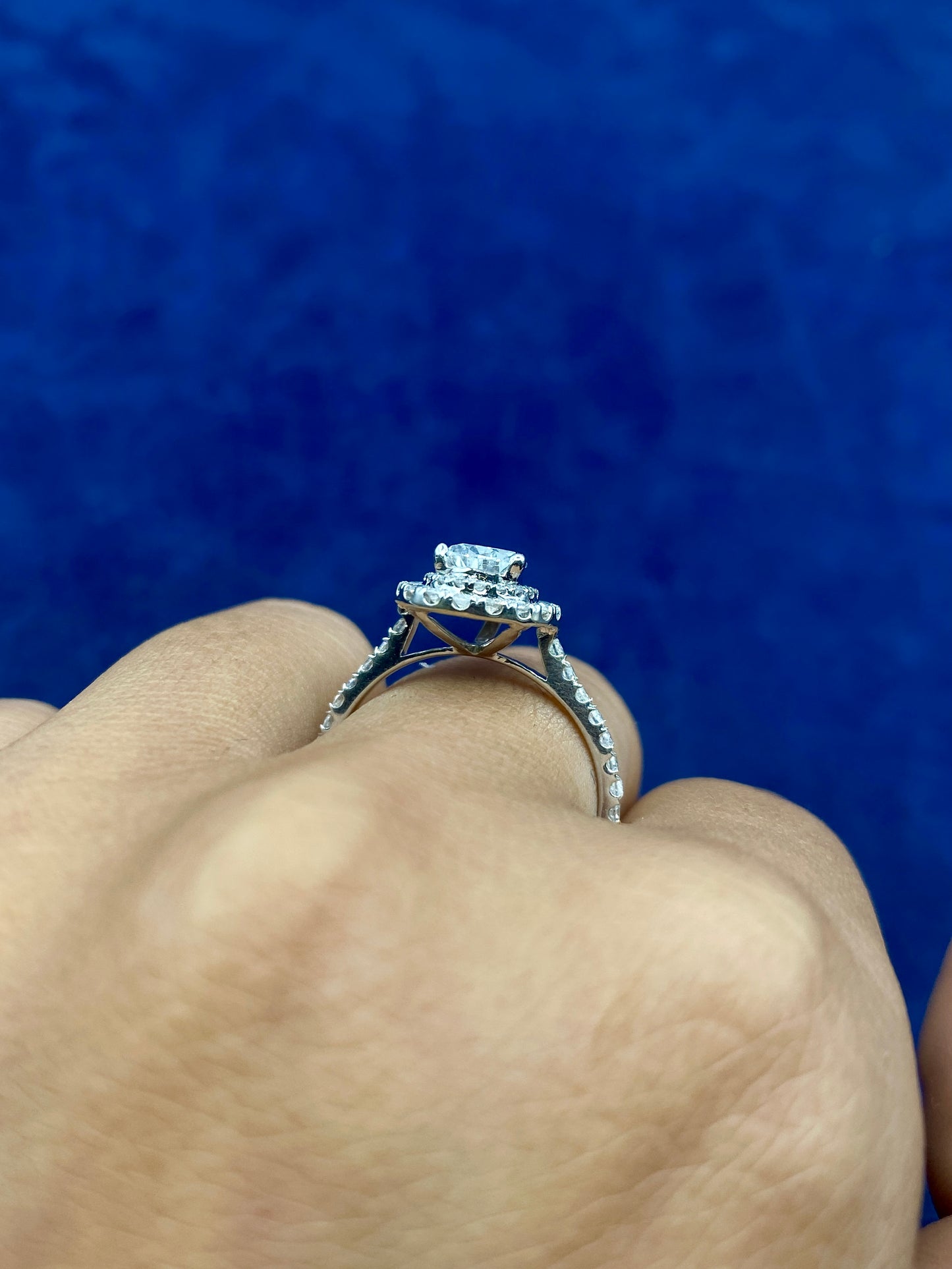 14k Pear Shape Lab Diamond Engagement RIng