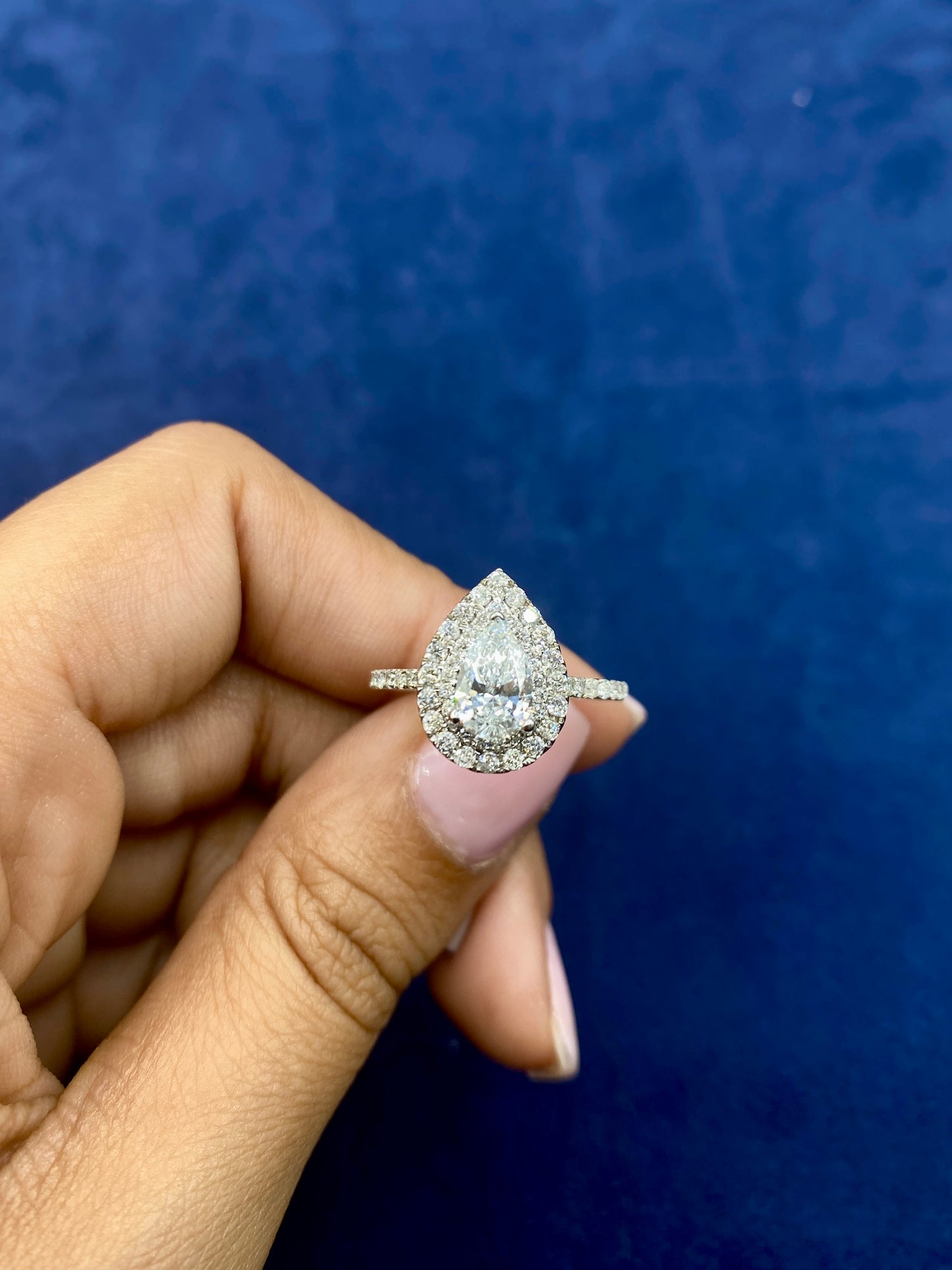 14k Pear Shape Lab Diamond Engagement RIng