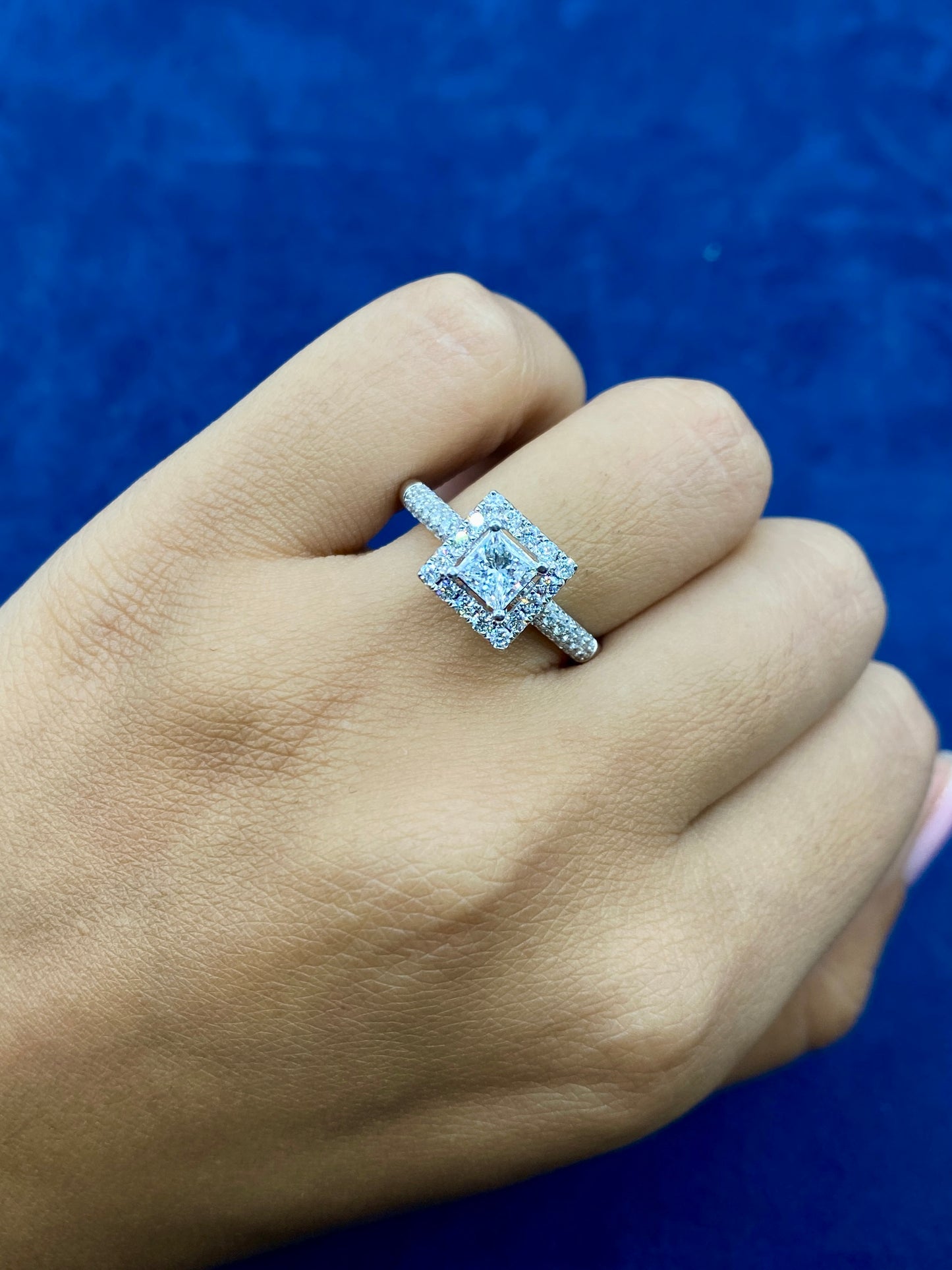 14k Square Shape Lab Diamond Engagement Ring