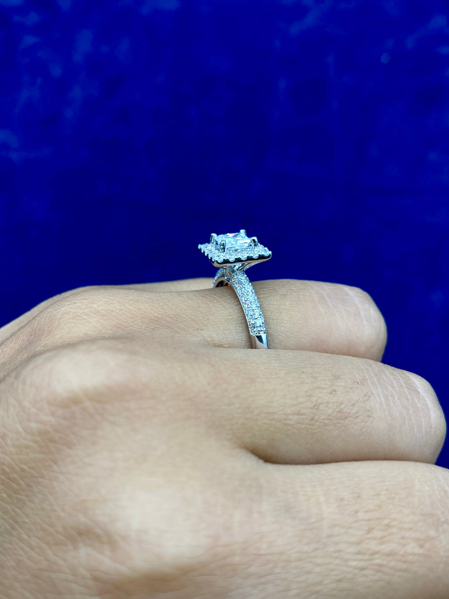 14k Square Shape Lab Diamond Engagement Ring