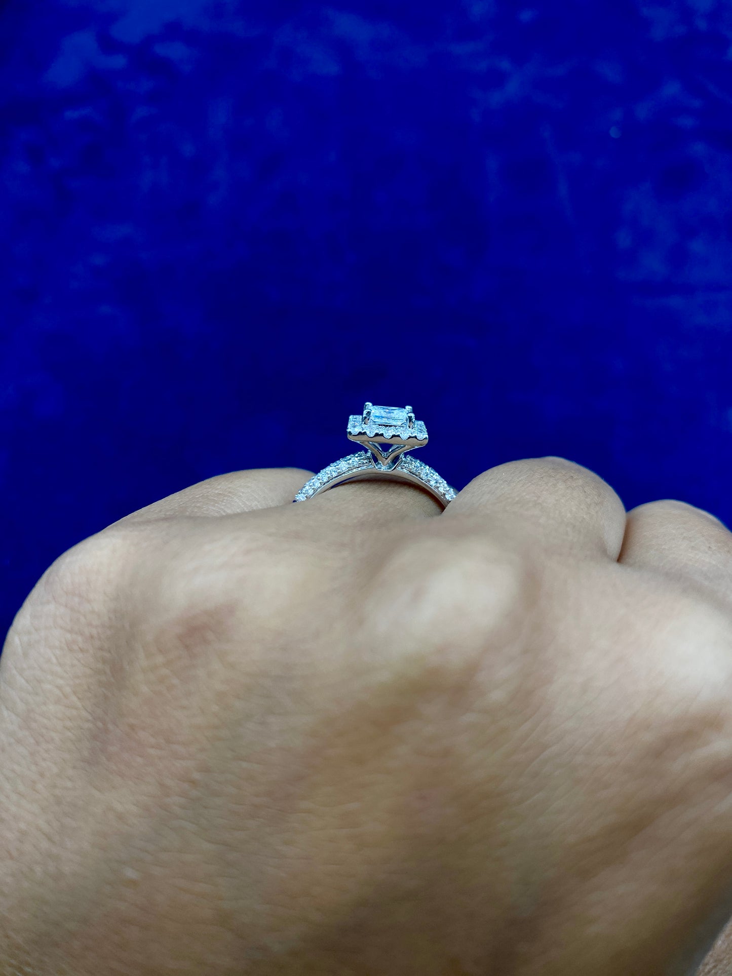 14k Square Shape Lab Diamond Engagement Ring