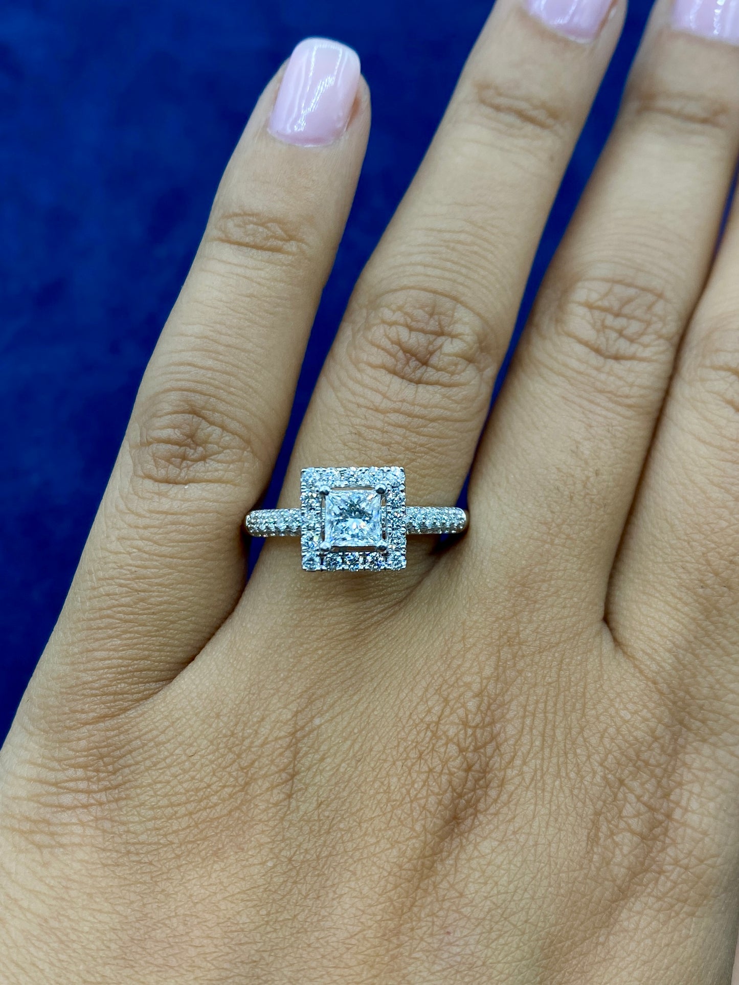 14k Square Shape Lab Diamond Engagement Ring