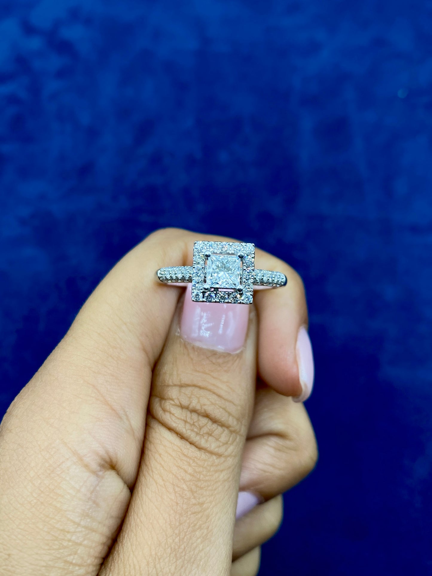 14k Square Shape Lab Diamond Engagement Ring