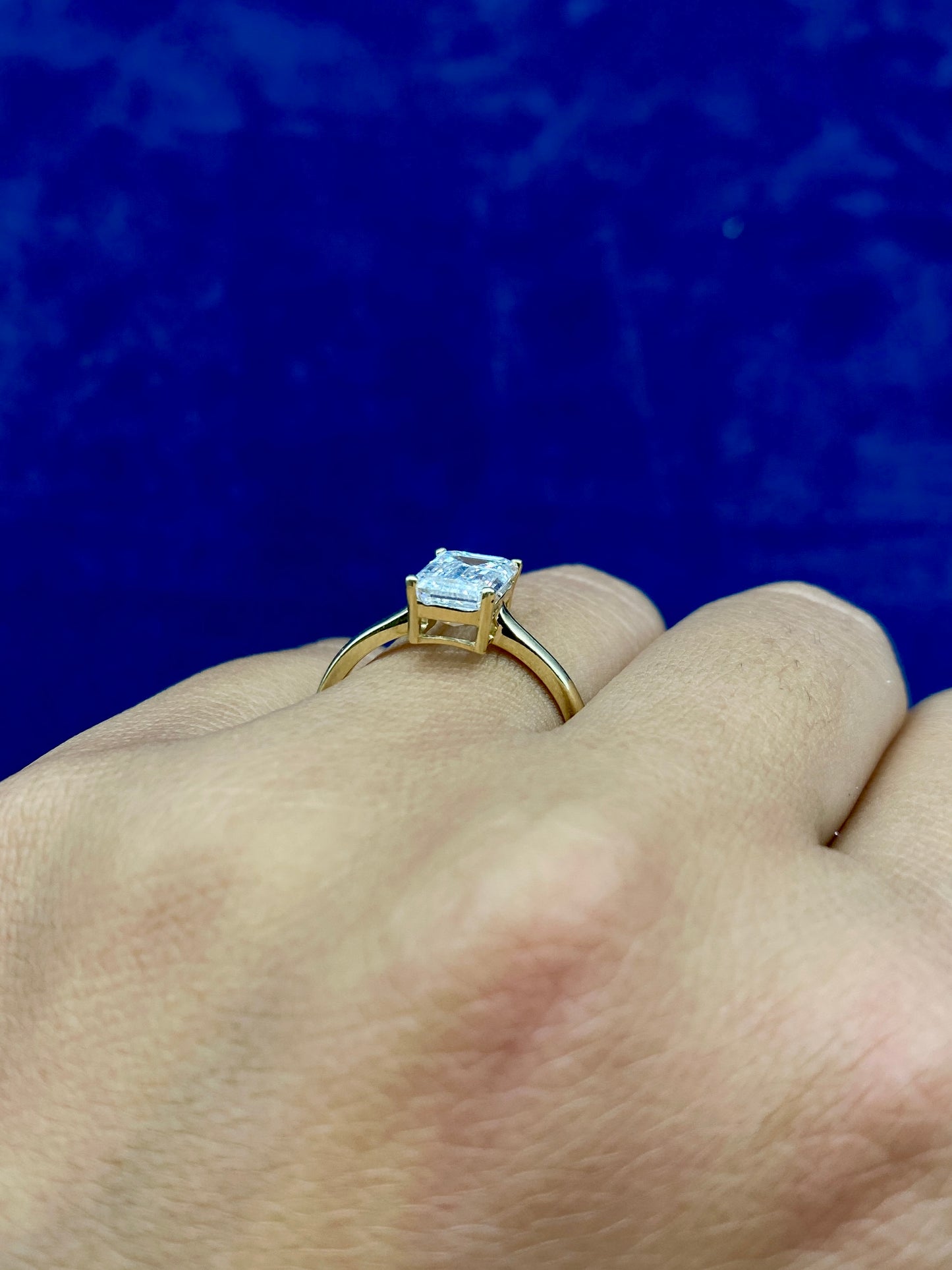 14k Emerald Shaped Lab Diamonds