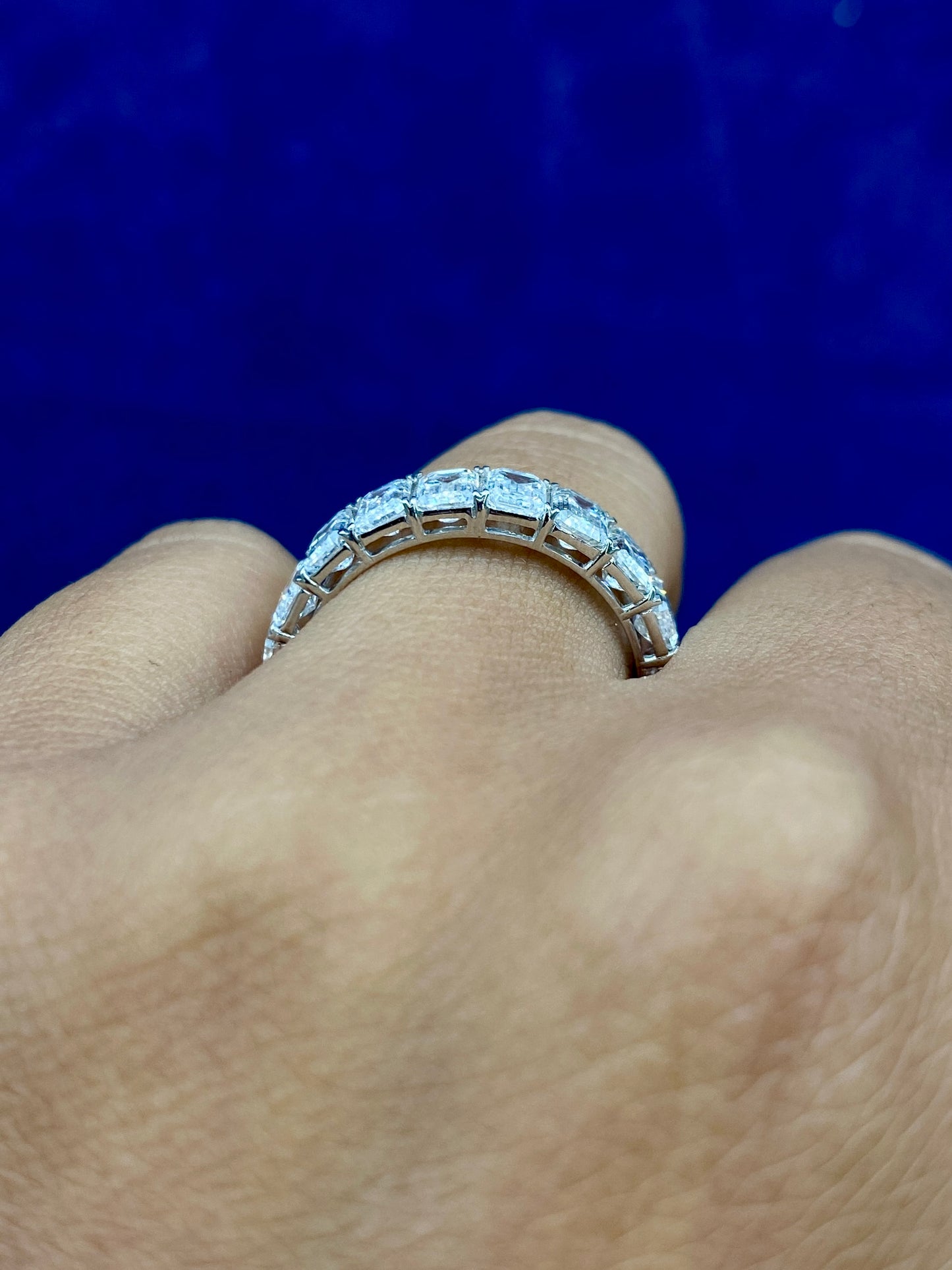 14k Emerald Cut Lab Diamond Ring Band