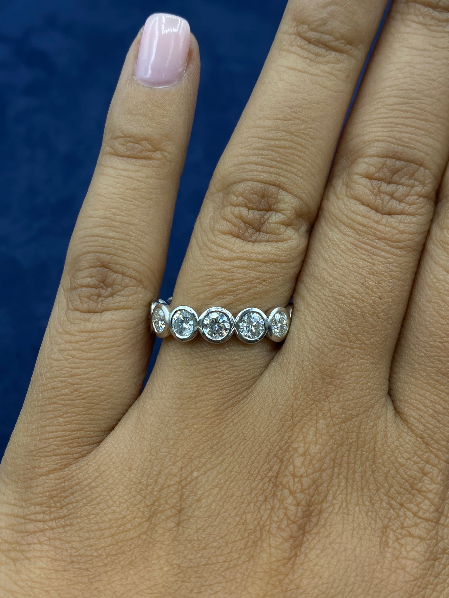 14k Circle Cut Lab Diamond Ring Band