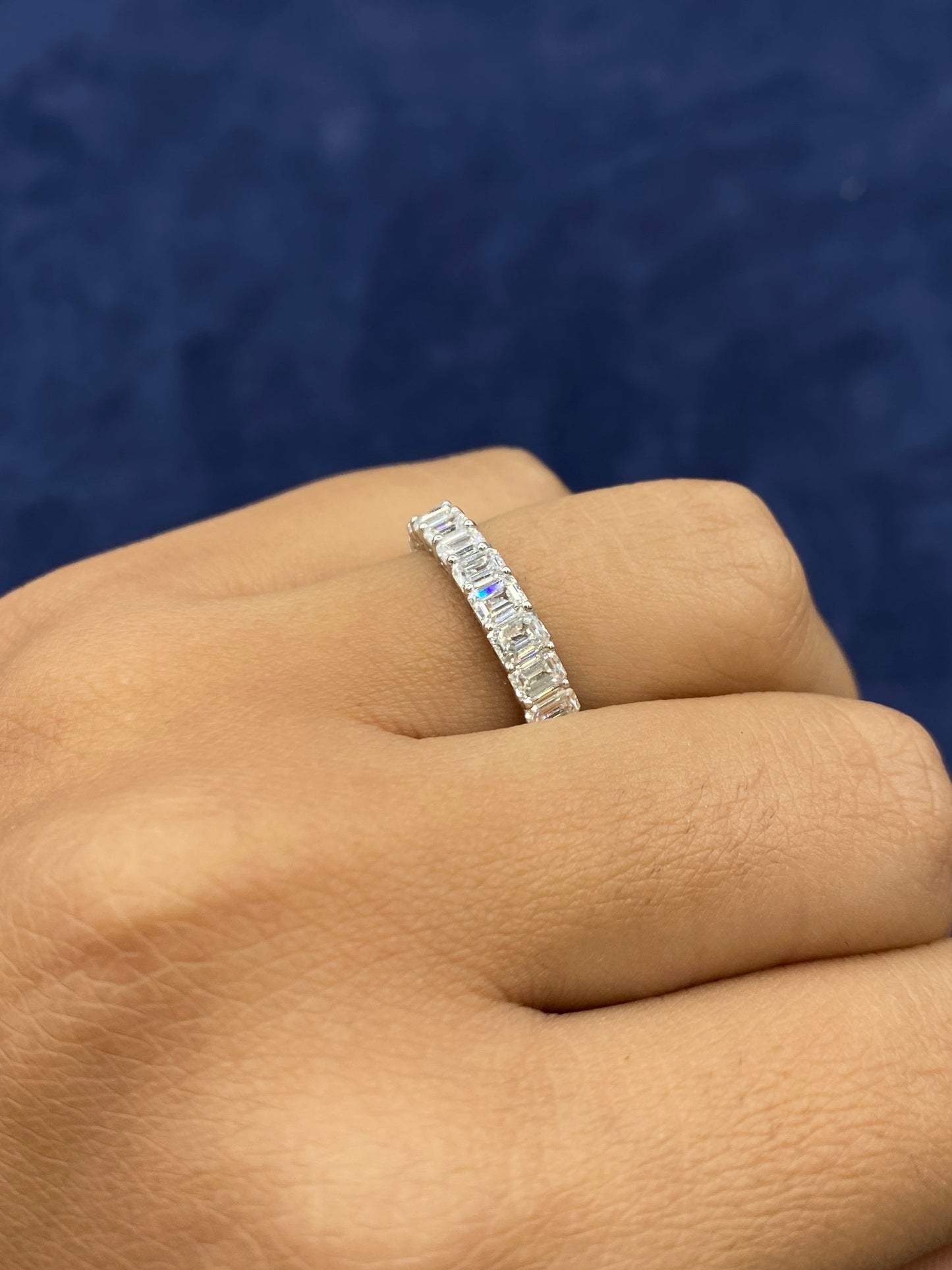 14k Baguette Lab Diamond Engagement Ring