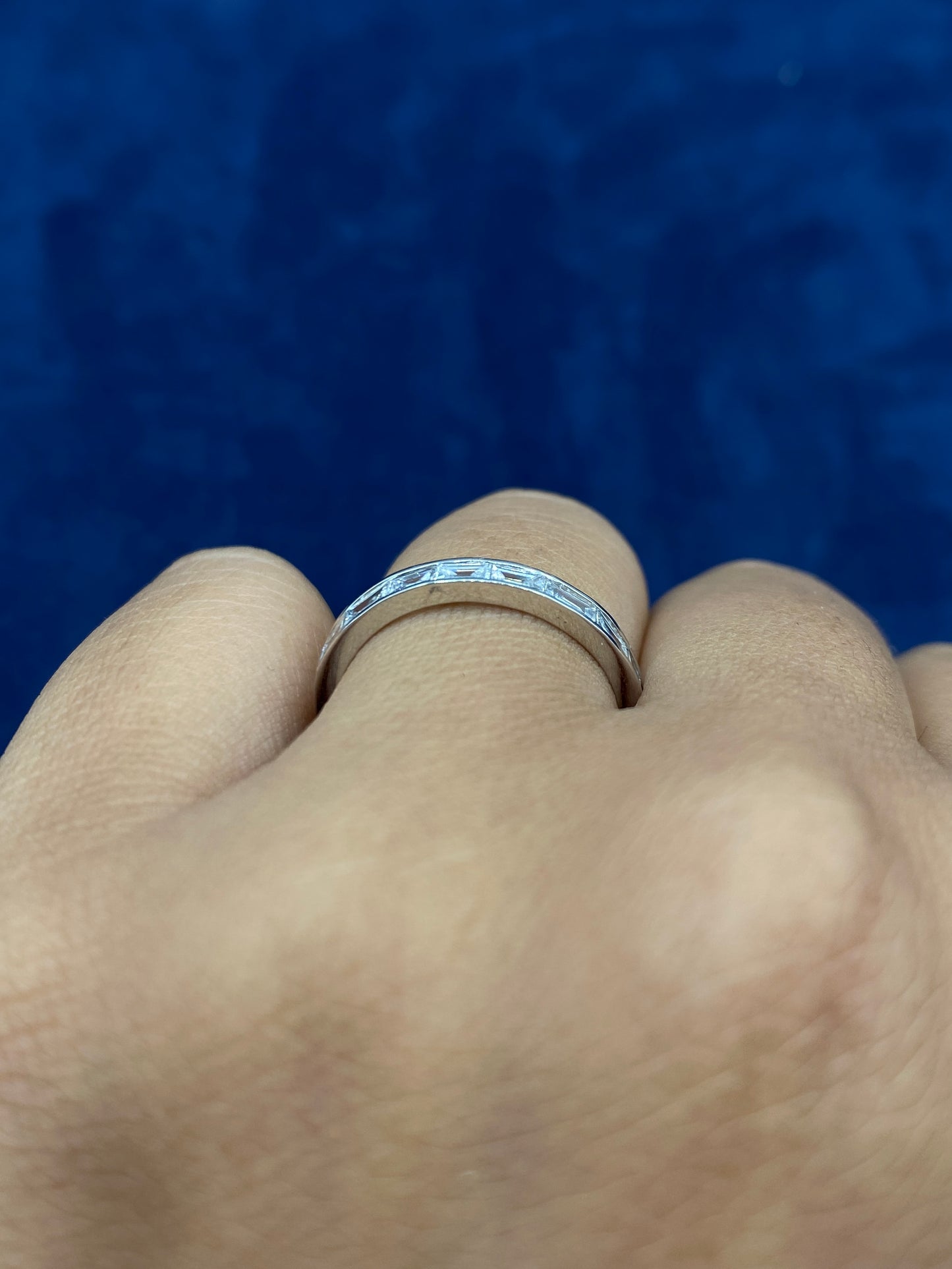 14k Baguette Leb DIamond Ring Band
