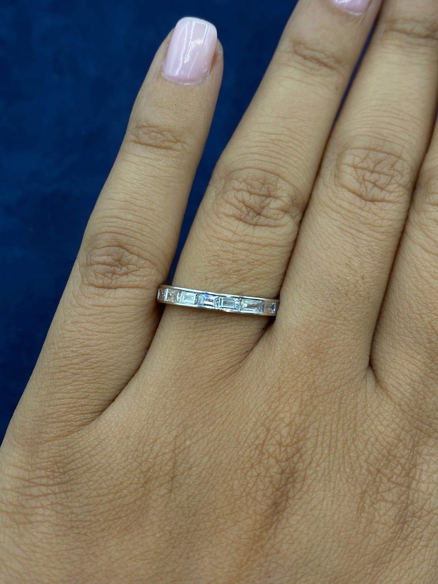 14k Baguette Leb DIamond Ring Band
