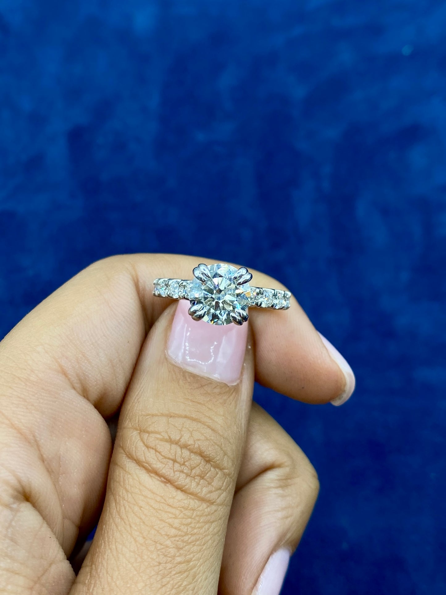 14k Elegant Round Lab Diamond Engagement Ring