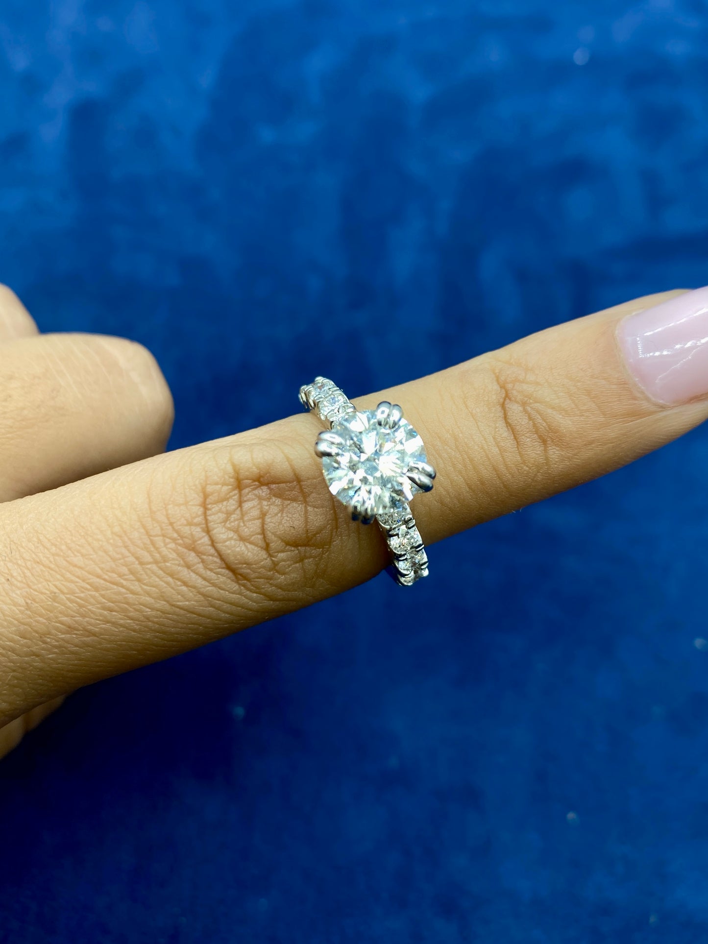 14k Elegant Round Lab Diamond Engagement Ring