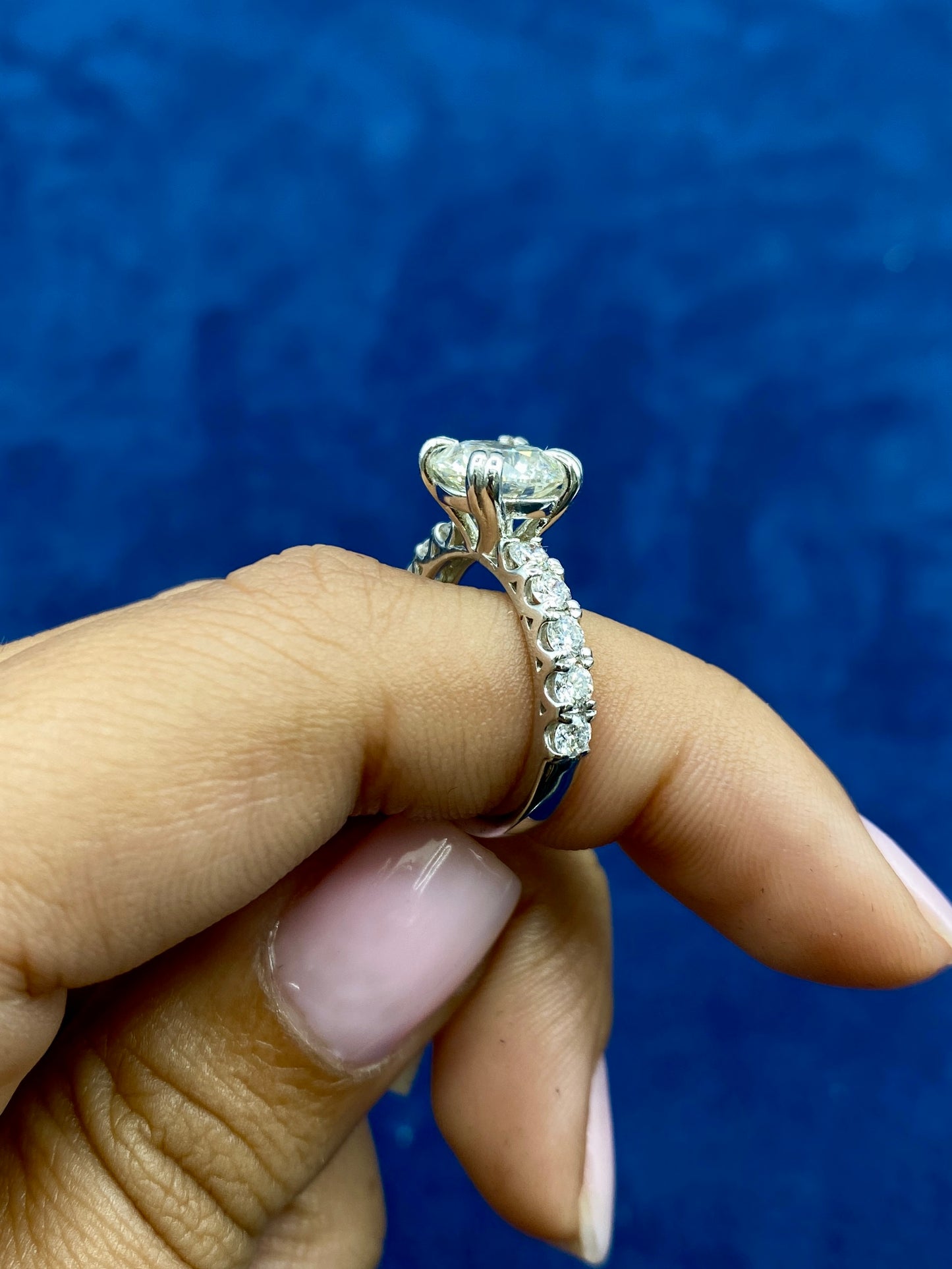 14k Elegant Round Lab Diamond Engagement Ring