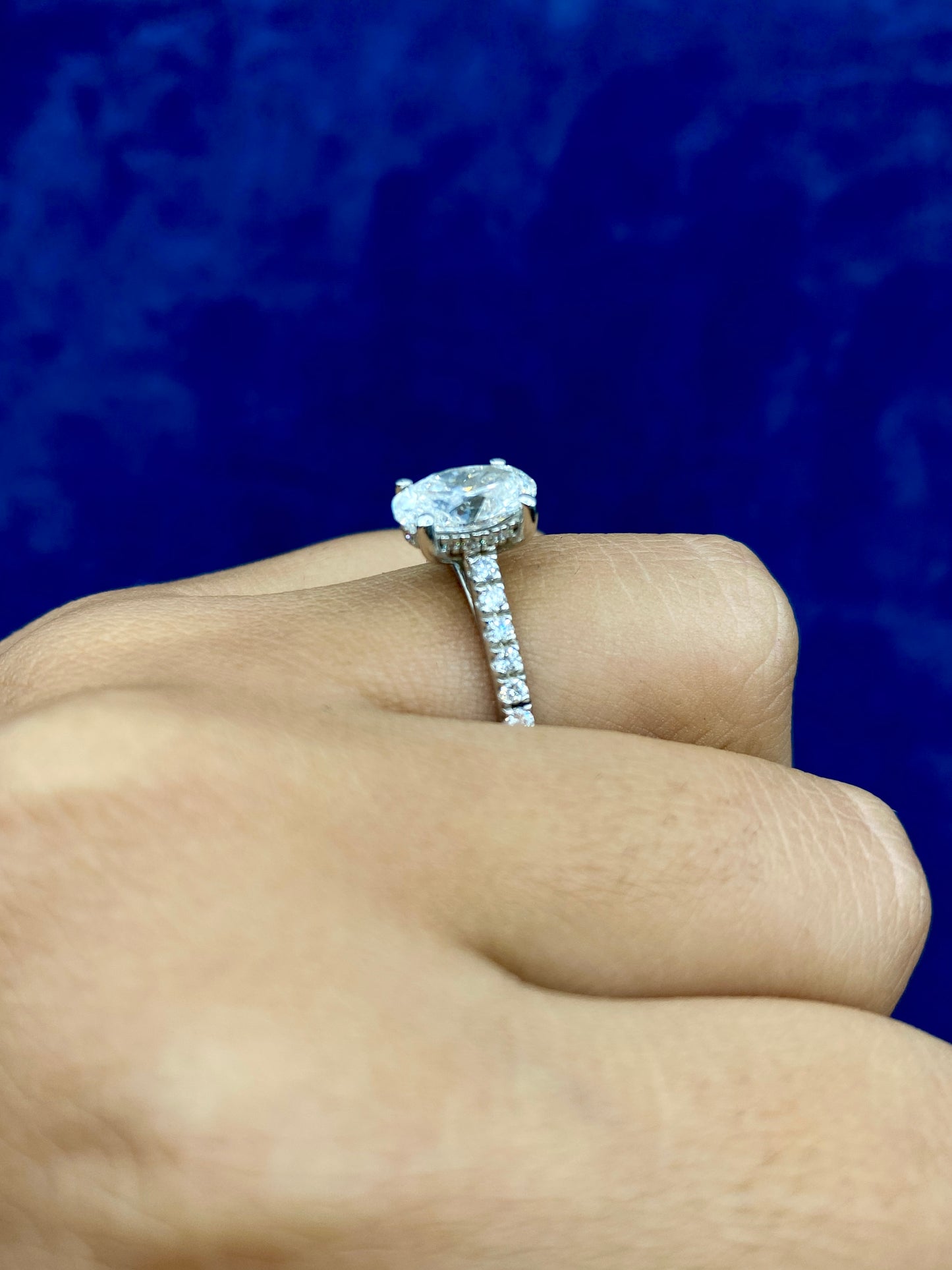 14k Oval Shape Lab Diamonds