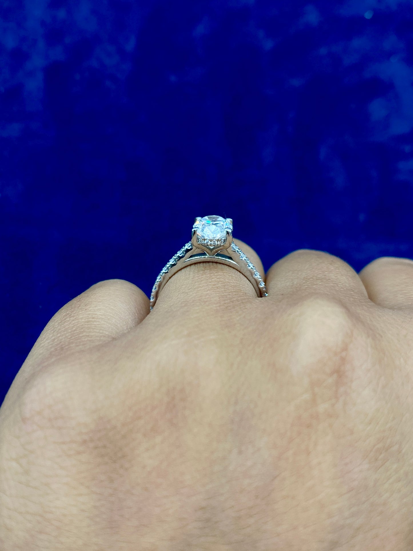 14k Oval Shape Lab Diamonds