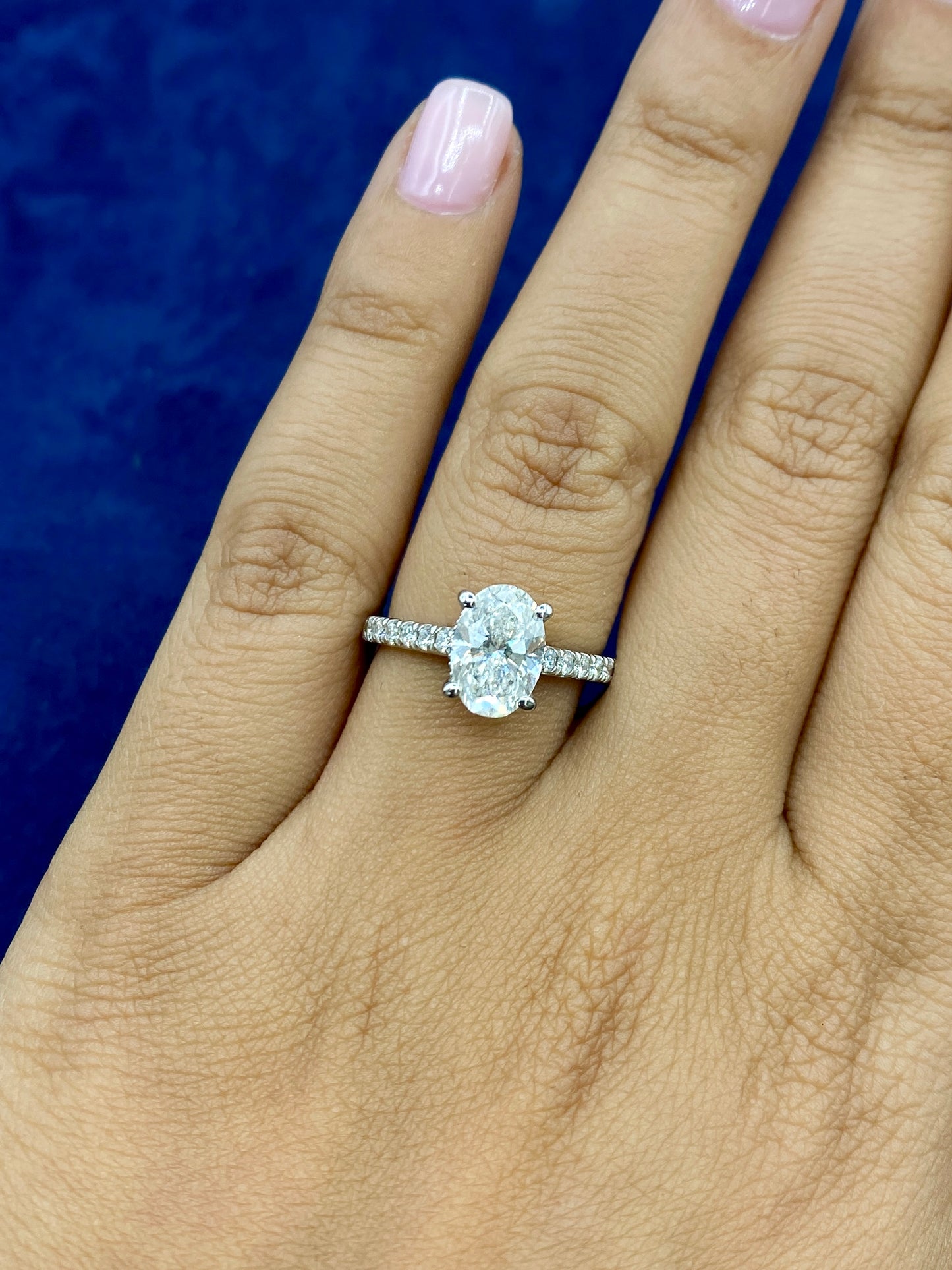 14k Oval Shape Lab Diamonds