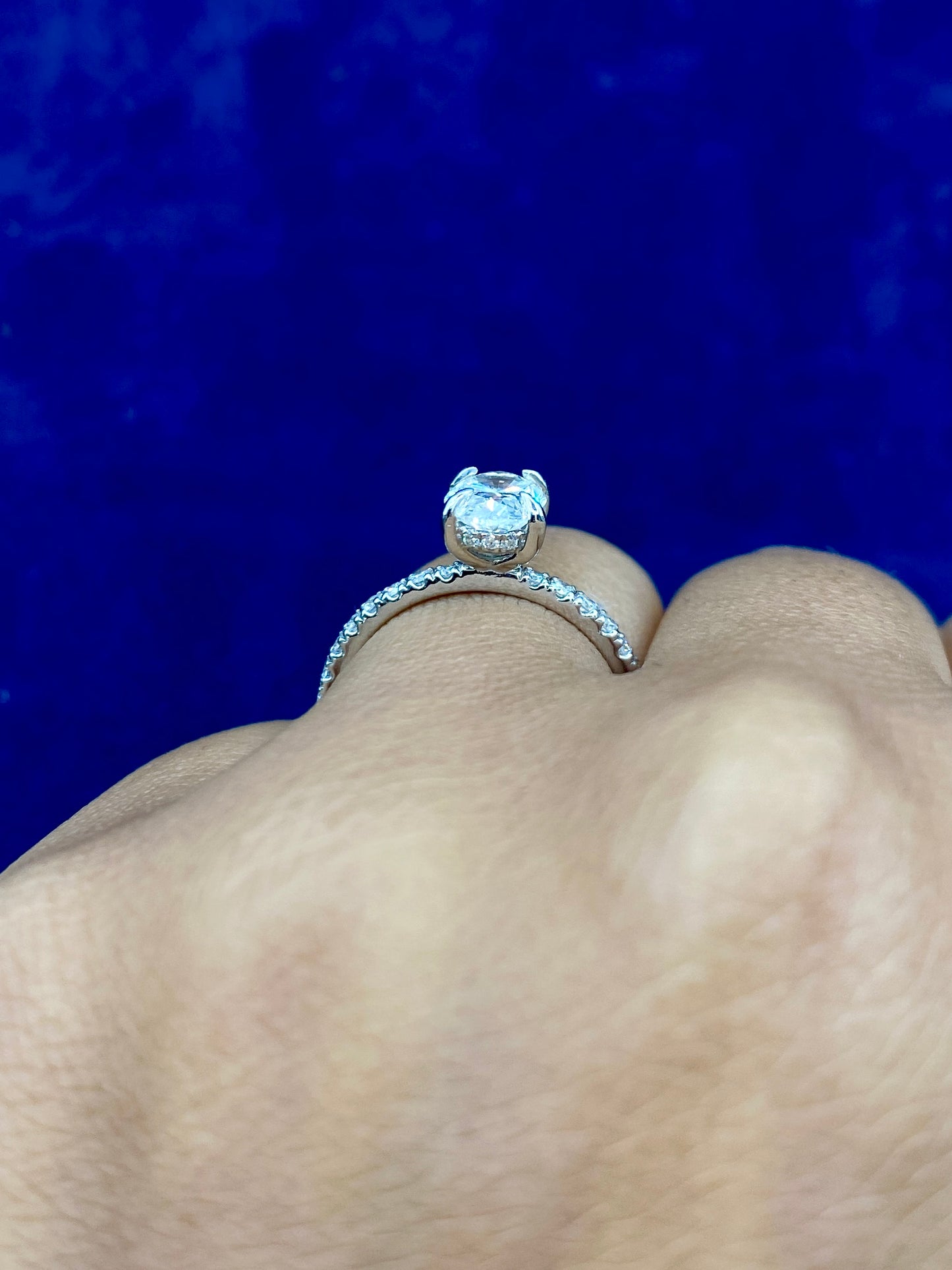 14k Oval Shape Lab Diamonds