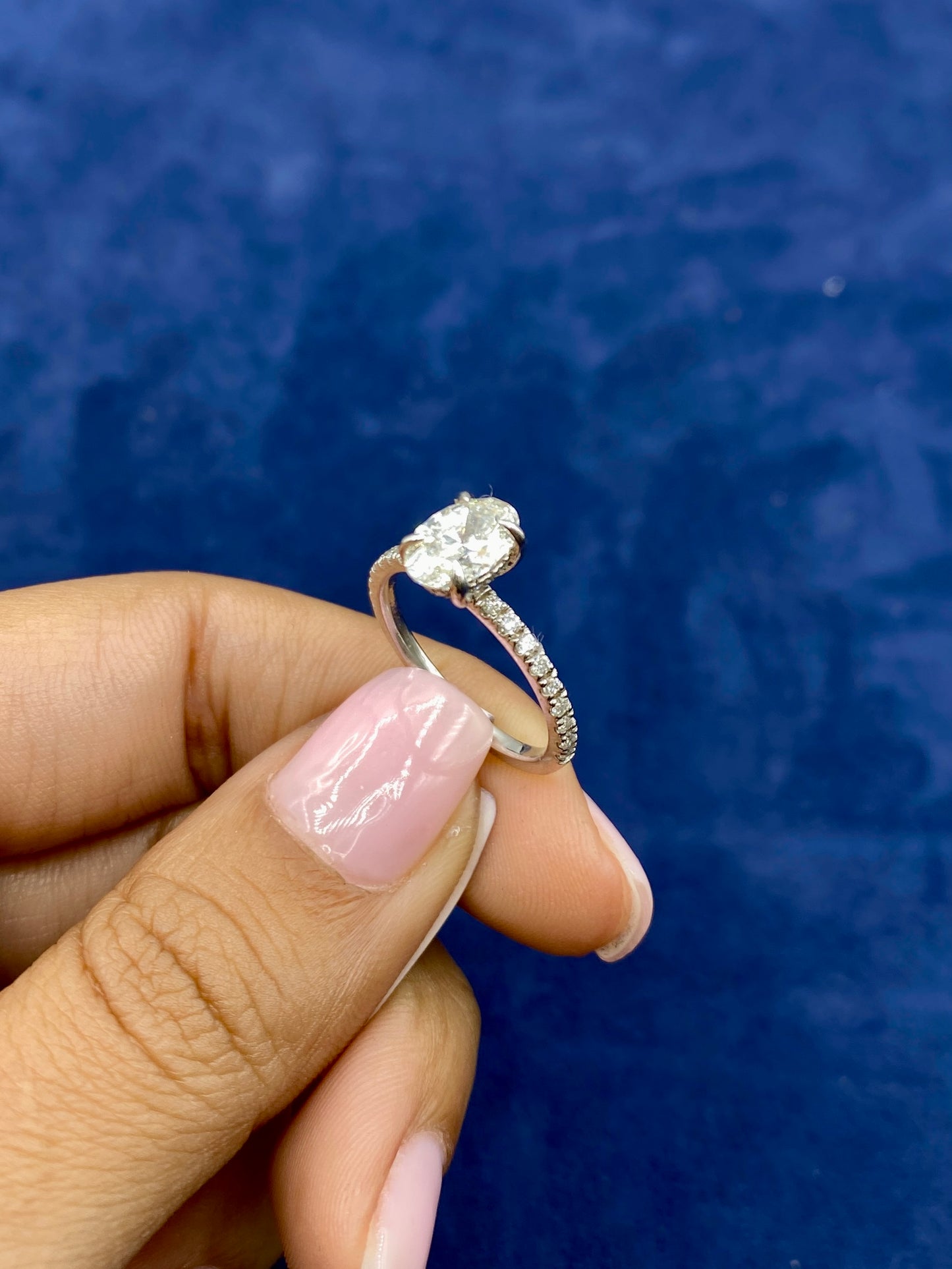 14k Oval Shape Lab Diamonds