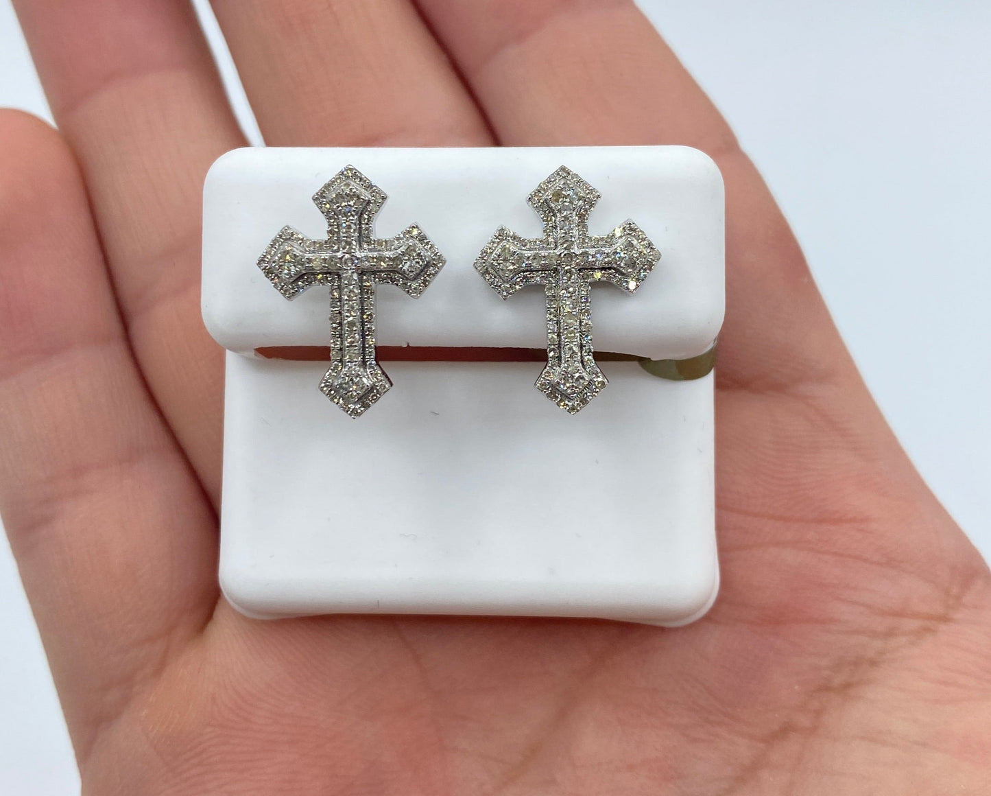 10K Cross Earrings