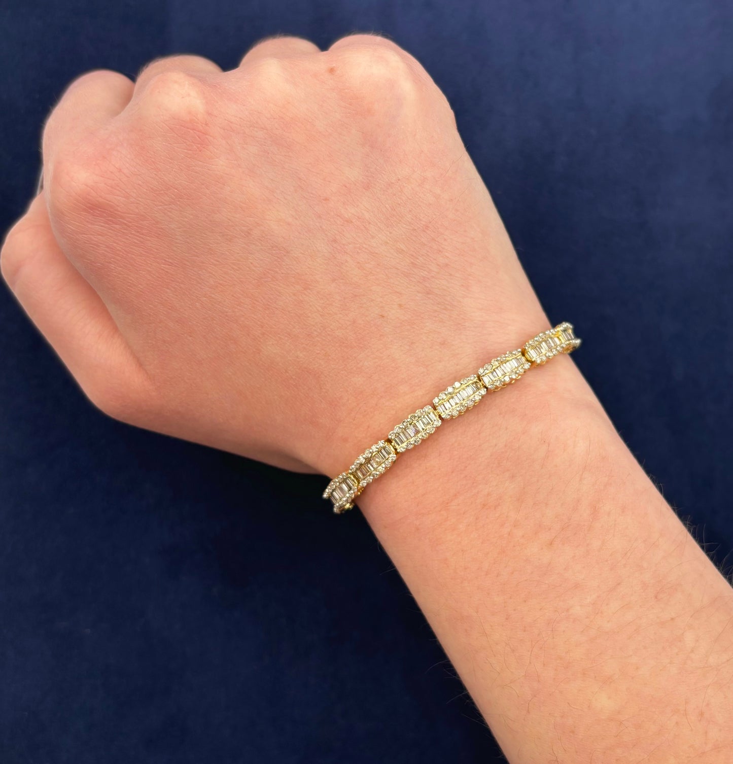 14k Baguette Bridge Bracelet