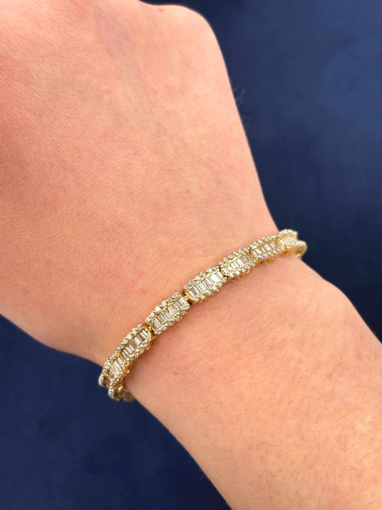 14k Baguette Bridge Bracelet