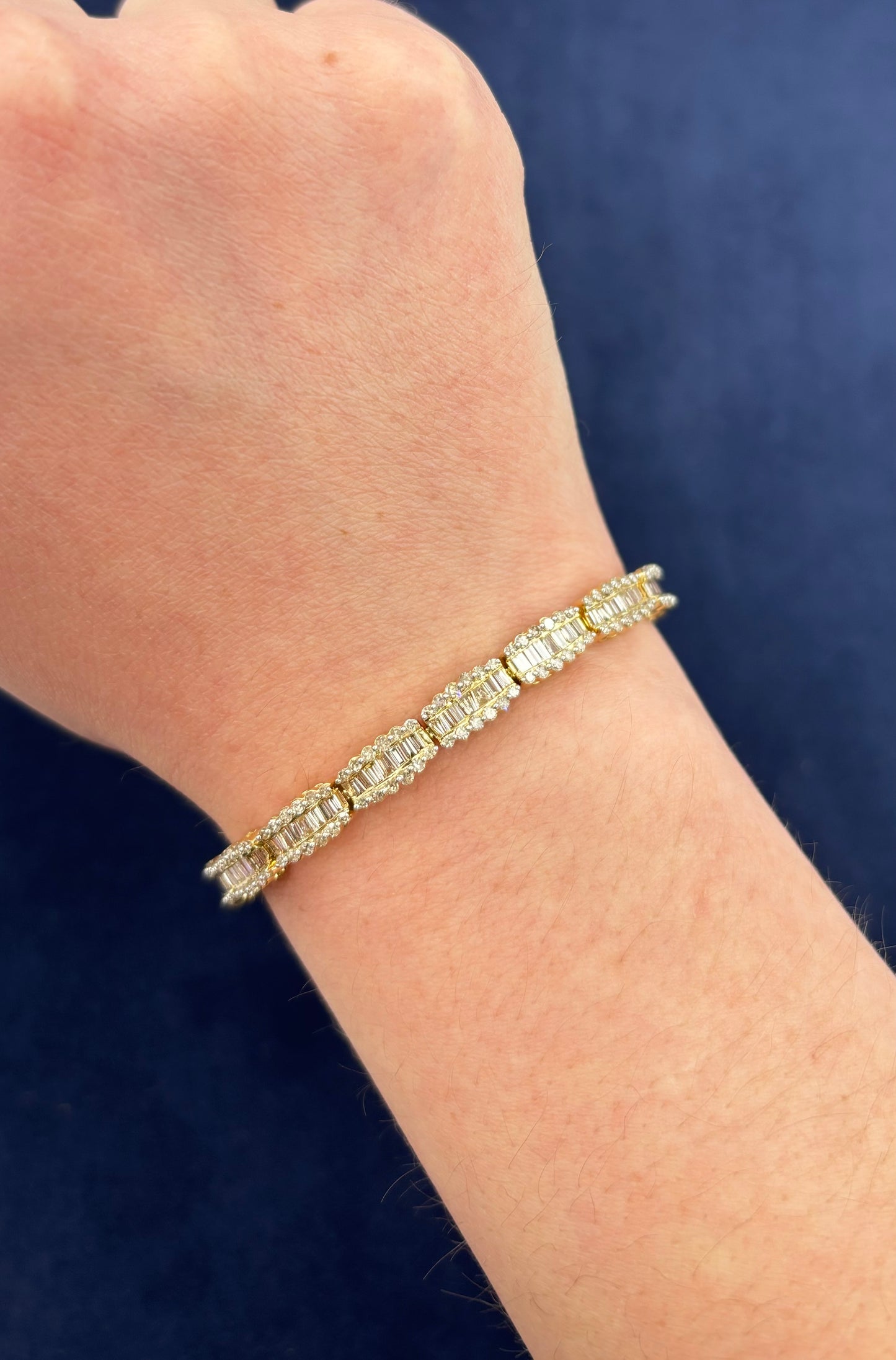 14k Baguette Bridge Bracelet