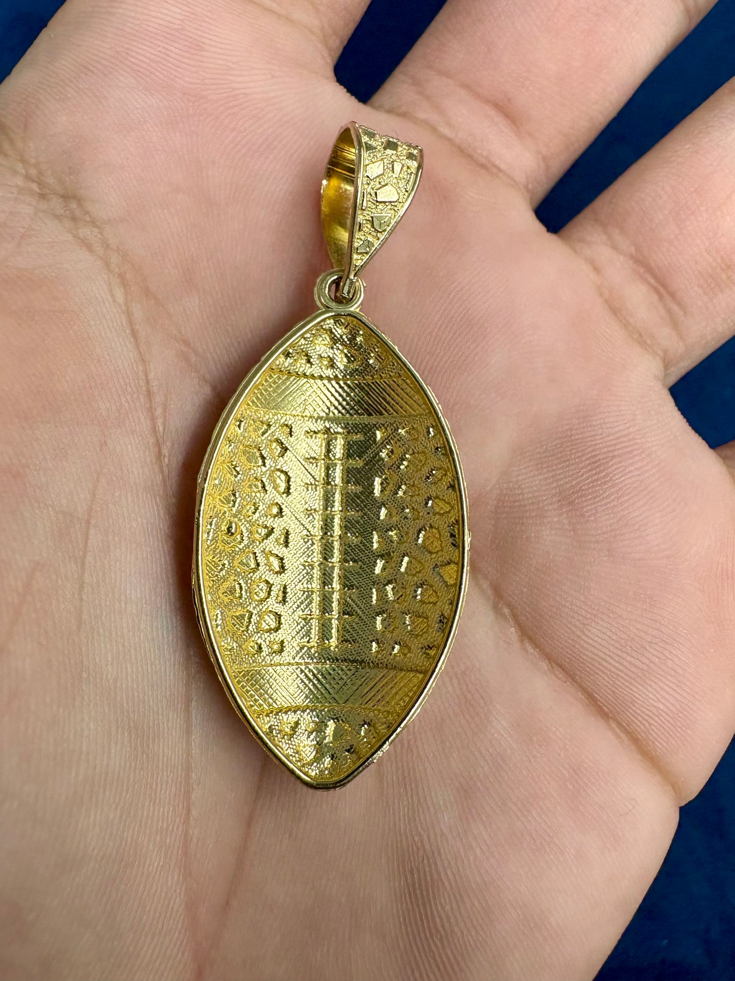 10K Gold Football Pendant