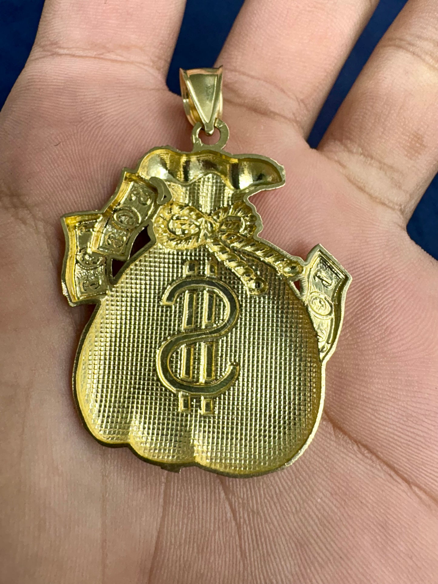 10K Gold Money Bag Pendant