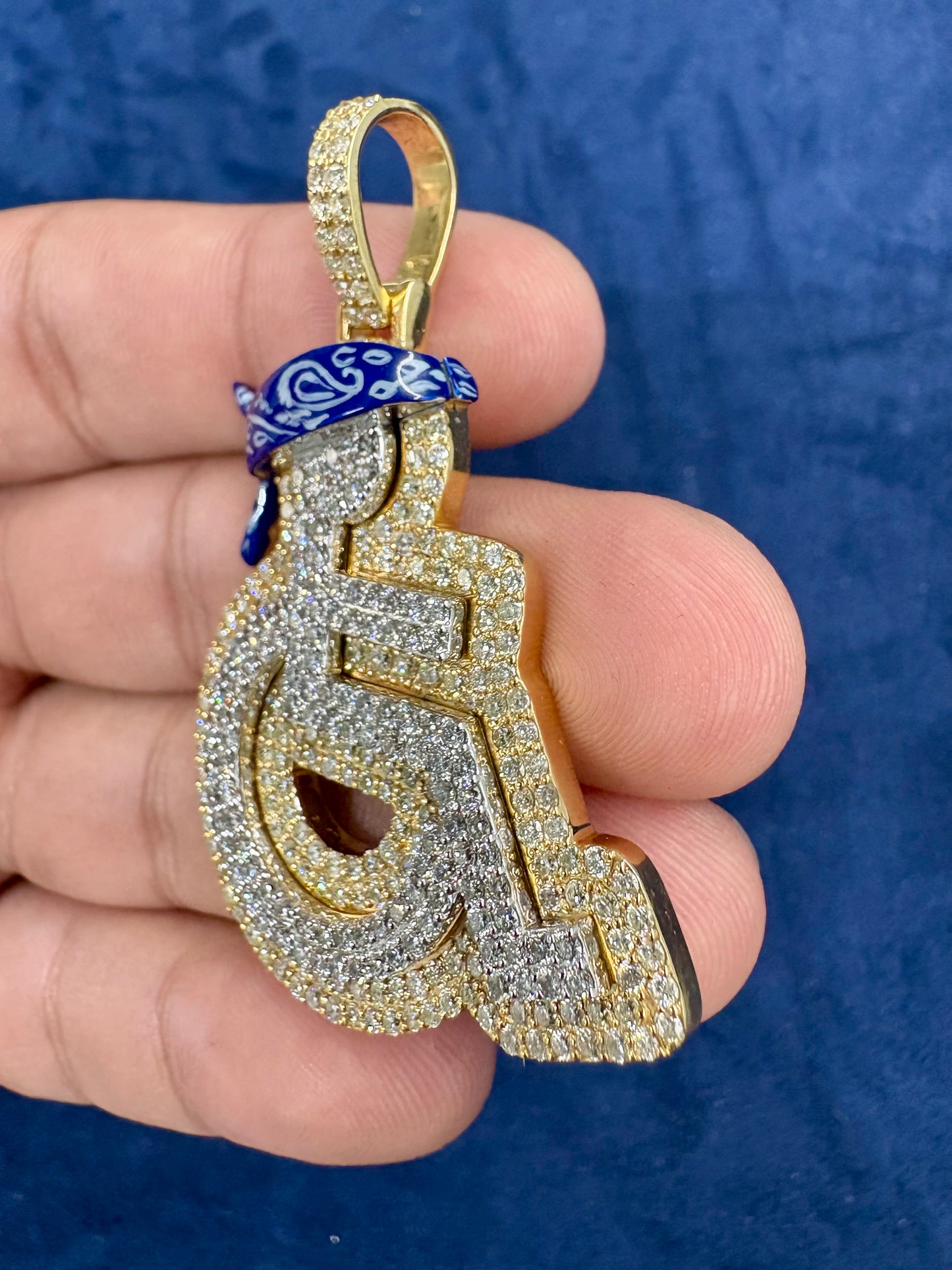 Solid 14K Gold and Diamond Wheelchair Pendant