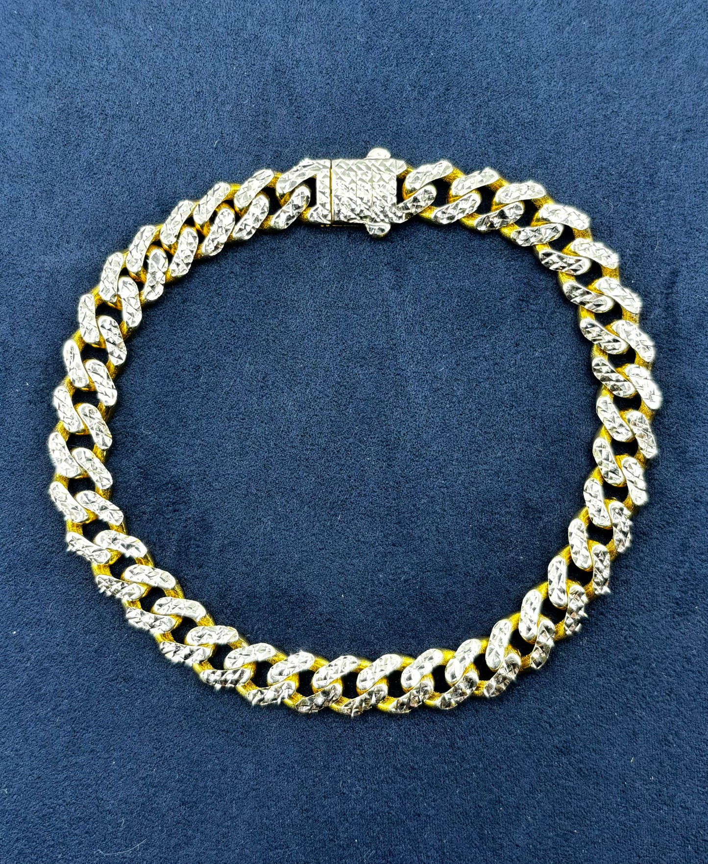 14k Diamond Cut Cuban Bracelet