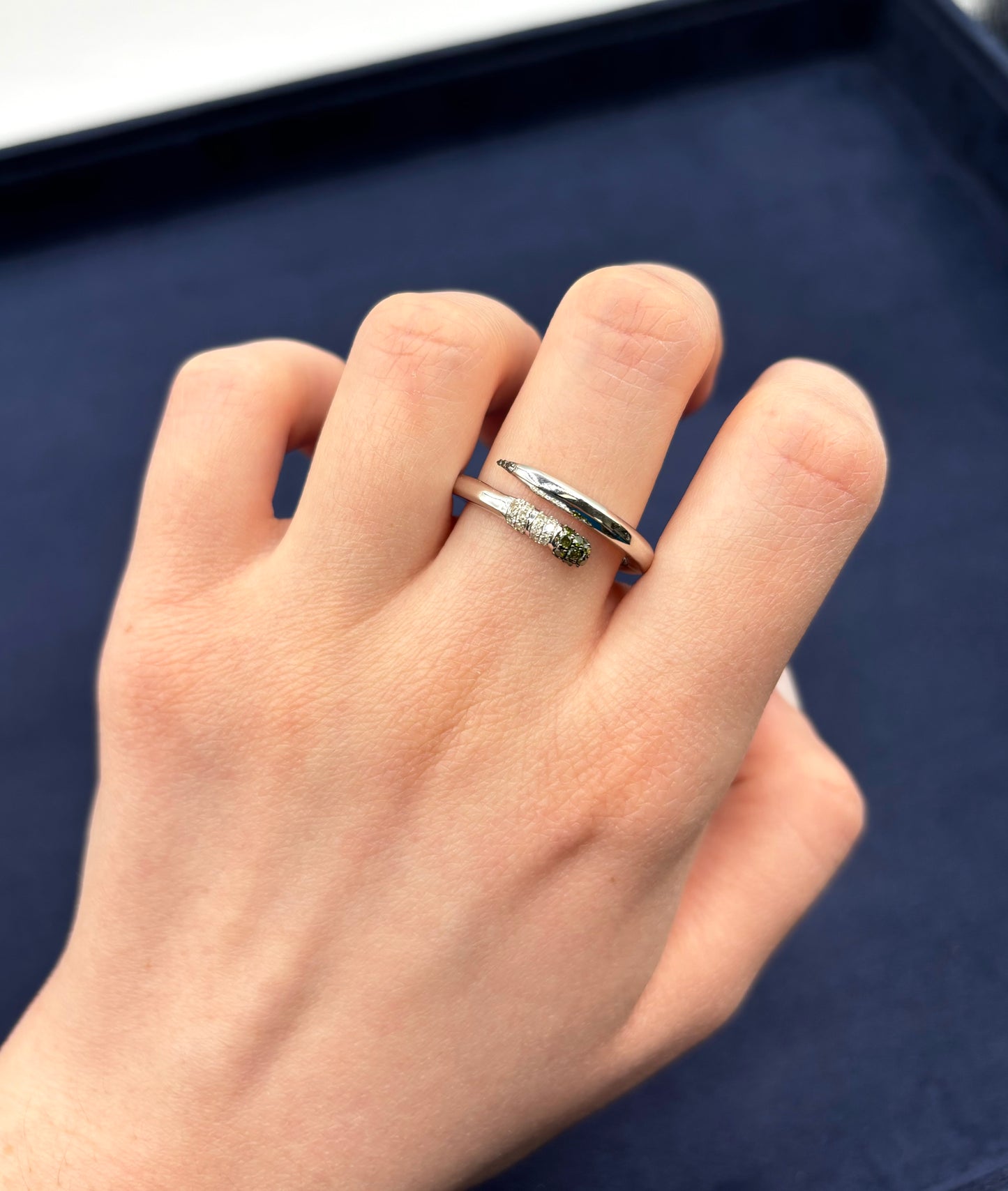 10K Custom Diamond Pencil Rings