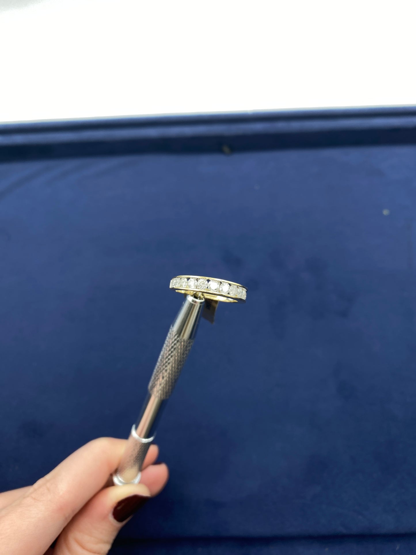 10k Half Diamond Ring Band 3.85mm