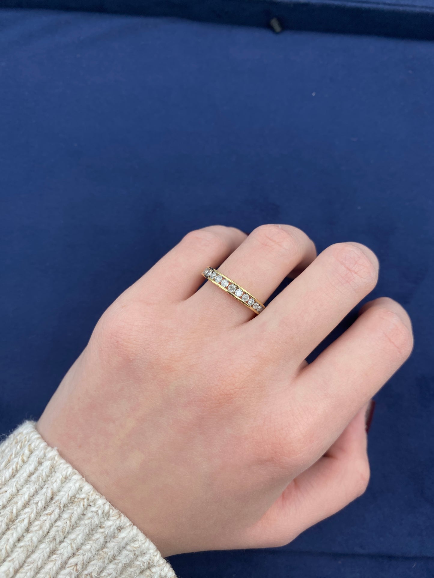 10k Half Diamond Ring Band 2.9mm