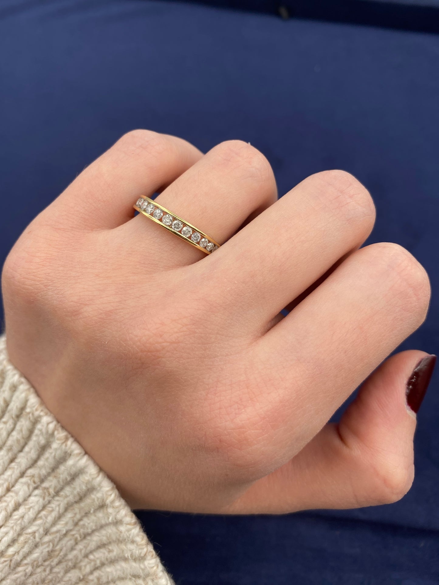 10k Half Diamond Ring Band 2.9mm